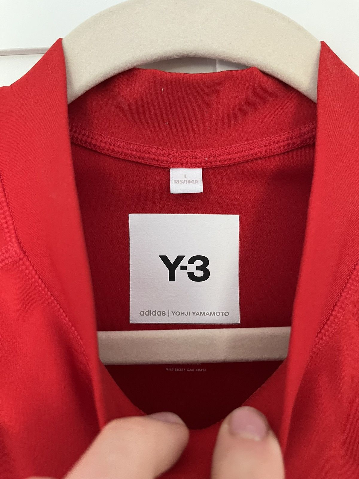 Yohji Yamamoto Y-3 red compression long sleeve Size US L / EU 52-54 / 3 - 3 Thumbnail