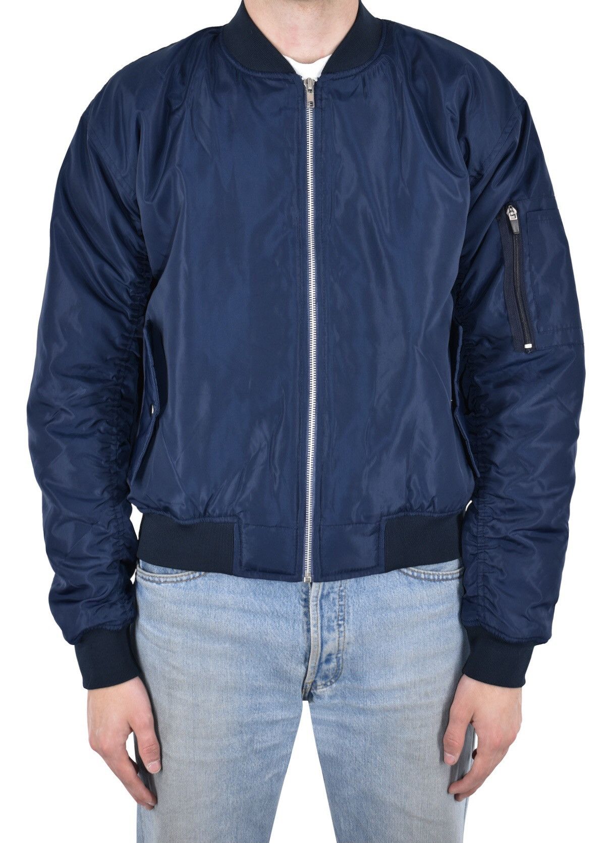 Other Nylon Bomber Jacket Navy Size US XXL / EU 58 / 5 - 2 Thumbnail
