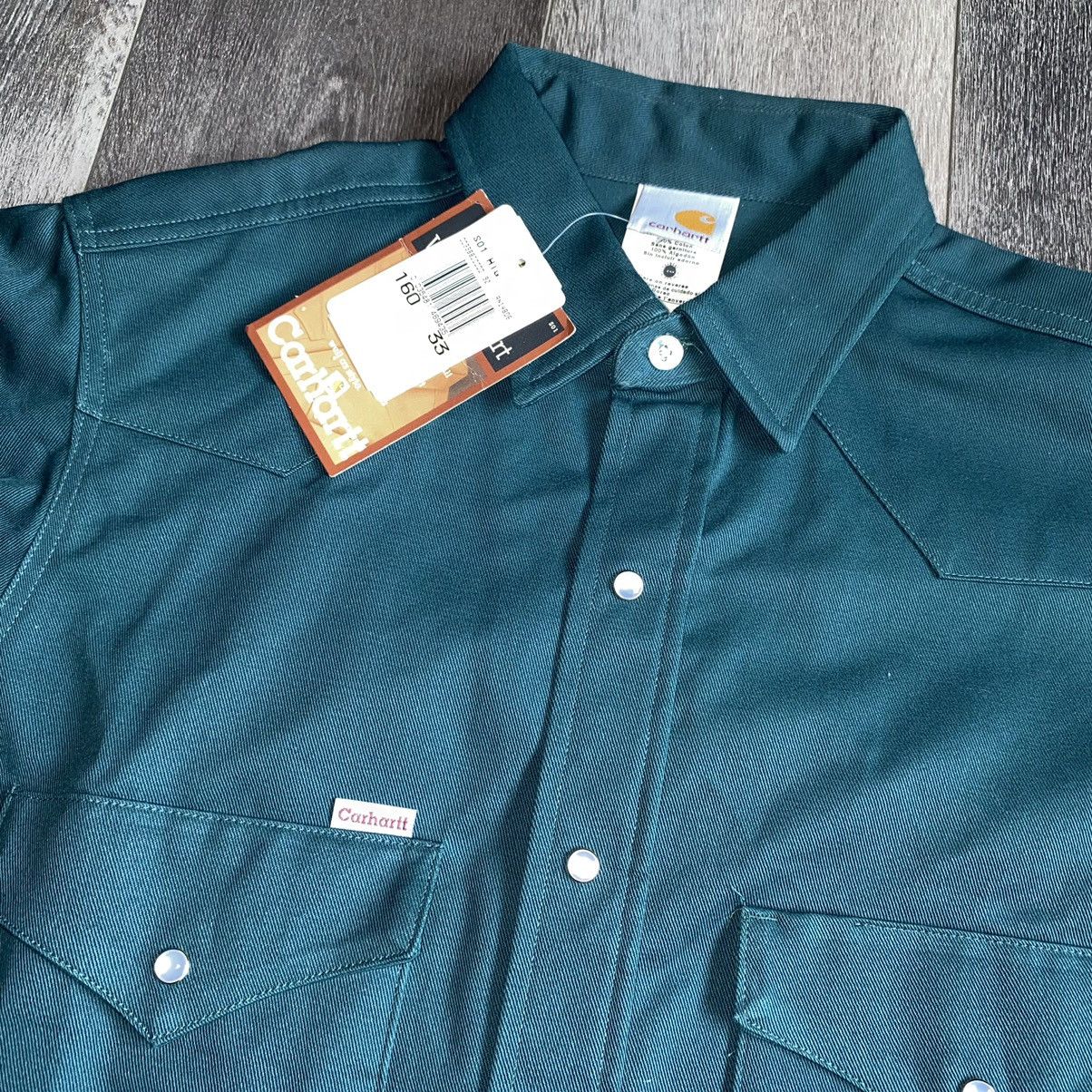Carhartt New Vintage 90s Carhartt Pearl Button Up Snap Western Shirt Size US L / EU 52-54 / 3 - 7 Thumbnail