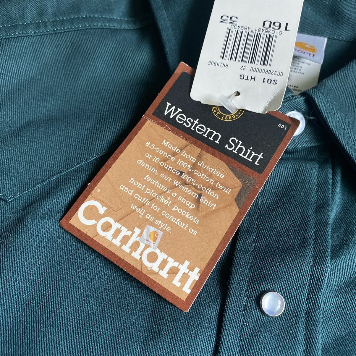 Carhartt New Vintage 90s Carhartt Pearl Button Up Snap Western Shirt Size US L / EU 52-54 / 3 - 3 Thumbnail