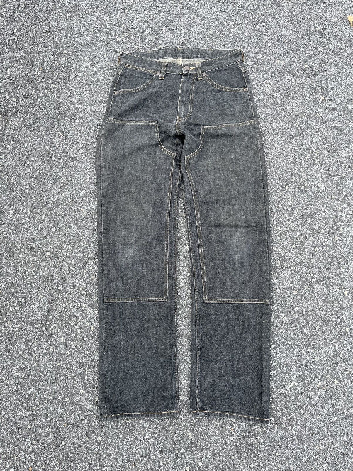 Bape A Bathing Ape Busy Works Double Knee Selvedge Jeans Size US 28 / EU 44 - 2 Thumbnail