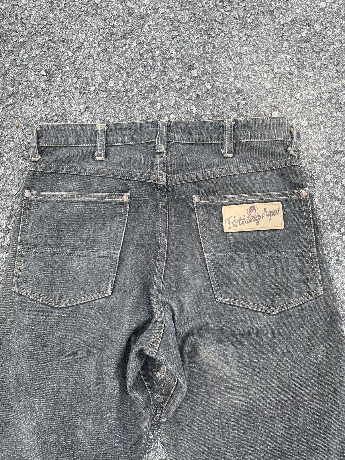 Bape A Bathing Ape Busy Works Double Knee Selvedge Jeans Size US 28 / EU 44 - 6 Thumbnail