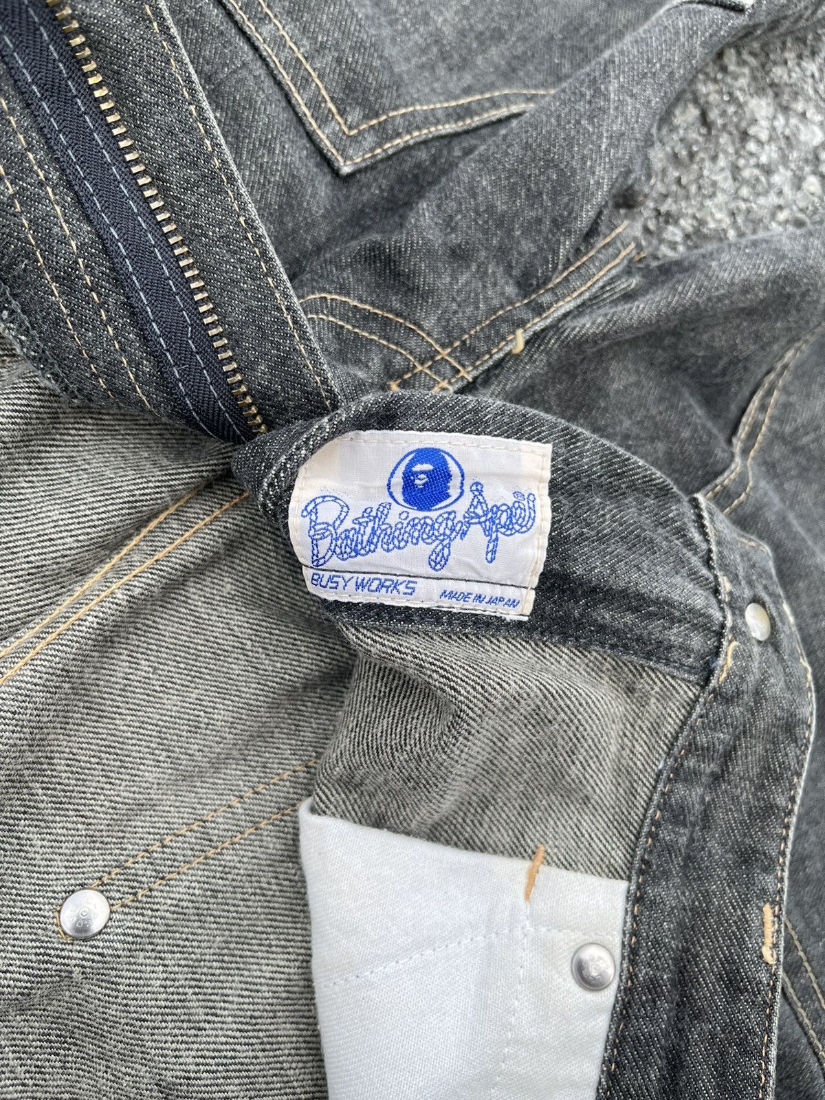 Bape A Bathing Ape Busy Works Double Knee Selvedge Jeans Size US 28 / EU 44 - 11 Thumbnail