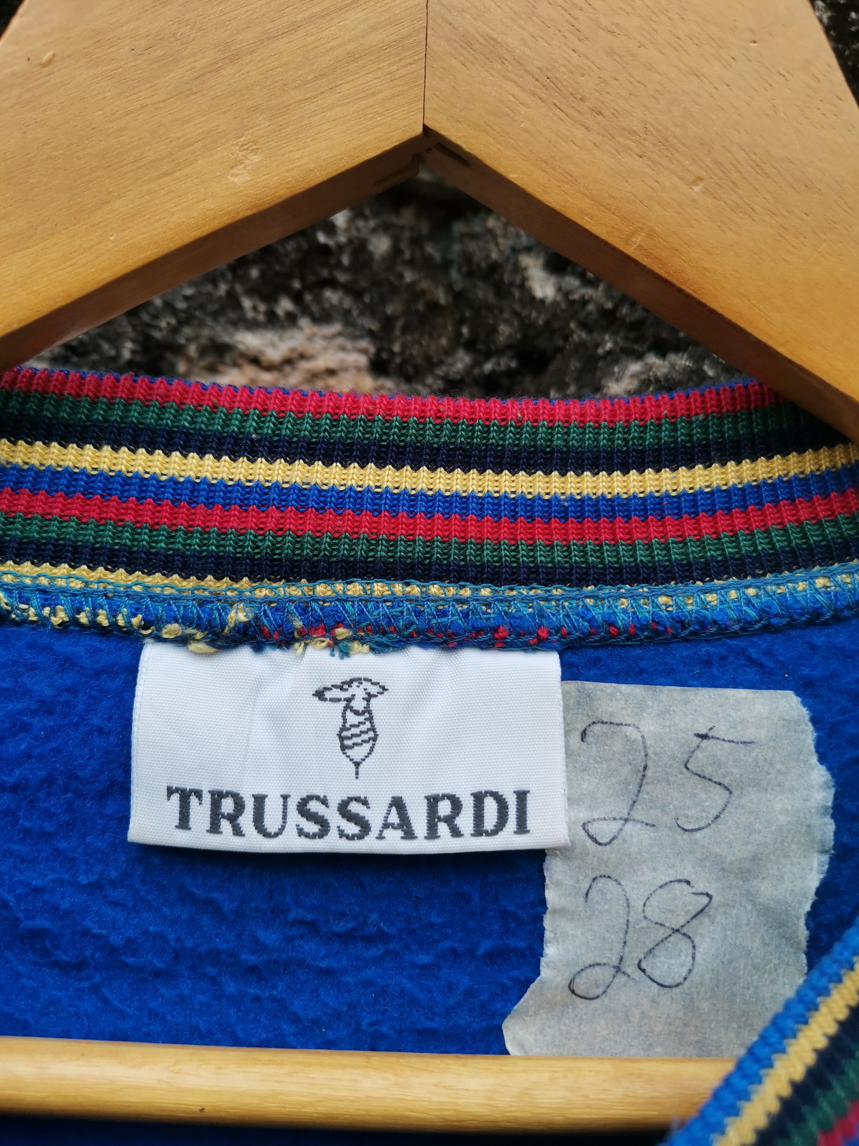 Trussardi Vintage 90s Trussardi Embroidered Fleece Crewneck Size US L / EU 52-54 / 3 - 4 Thumbnail