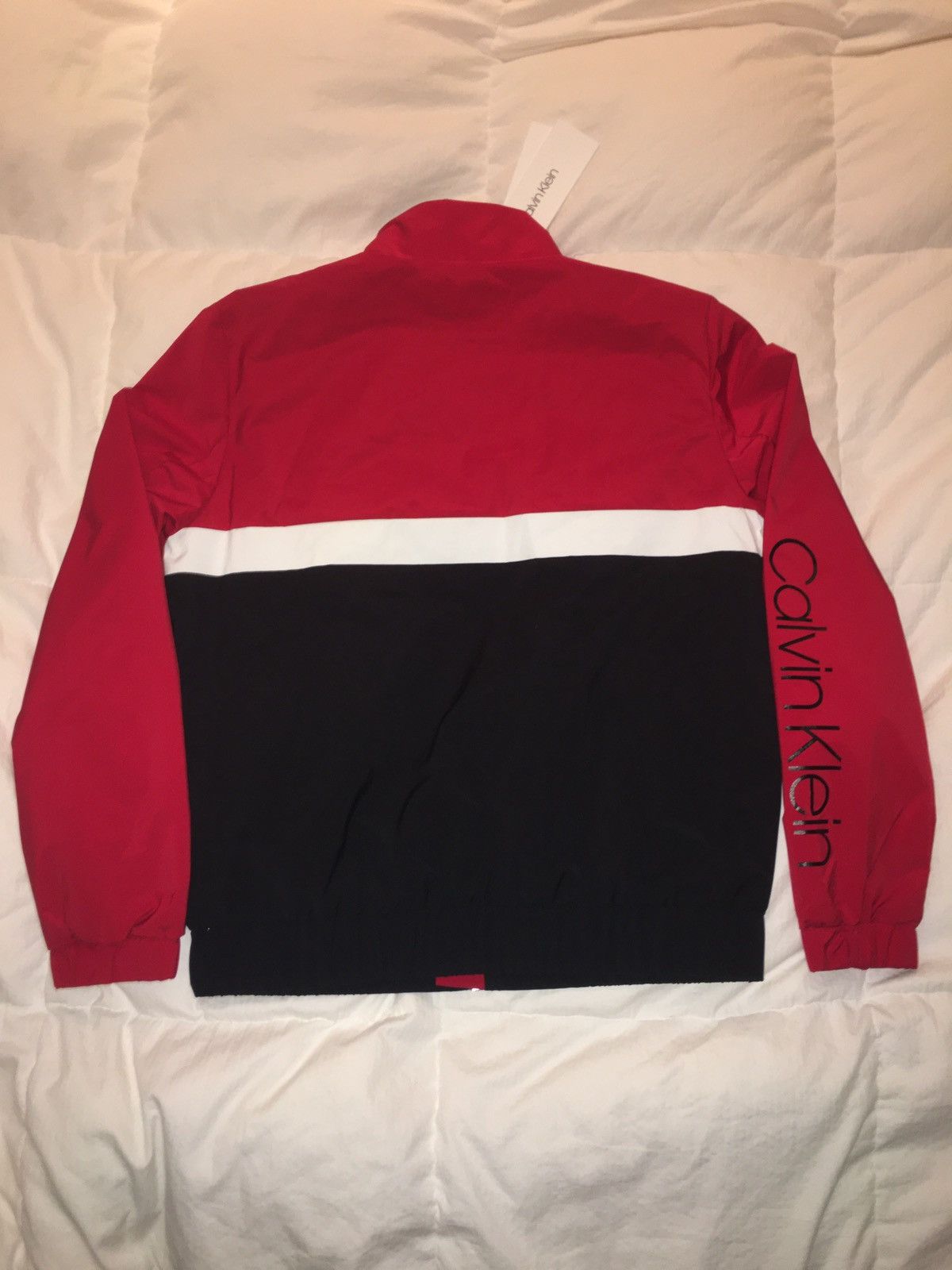 Calvin Klein Light Windbreaker Striped Jacket Size US M / EU 48-50 / 2 - 2 Thumbnail