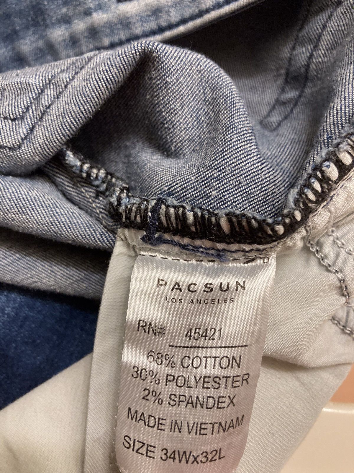 Pacsun × Vintage Pacsun Stacked Skinny Active Stretch Distressed Denim Jean Size US 34 / EU 50 - 4 Thumbnail