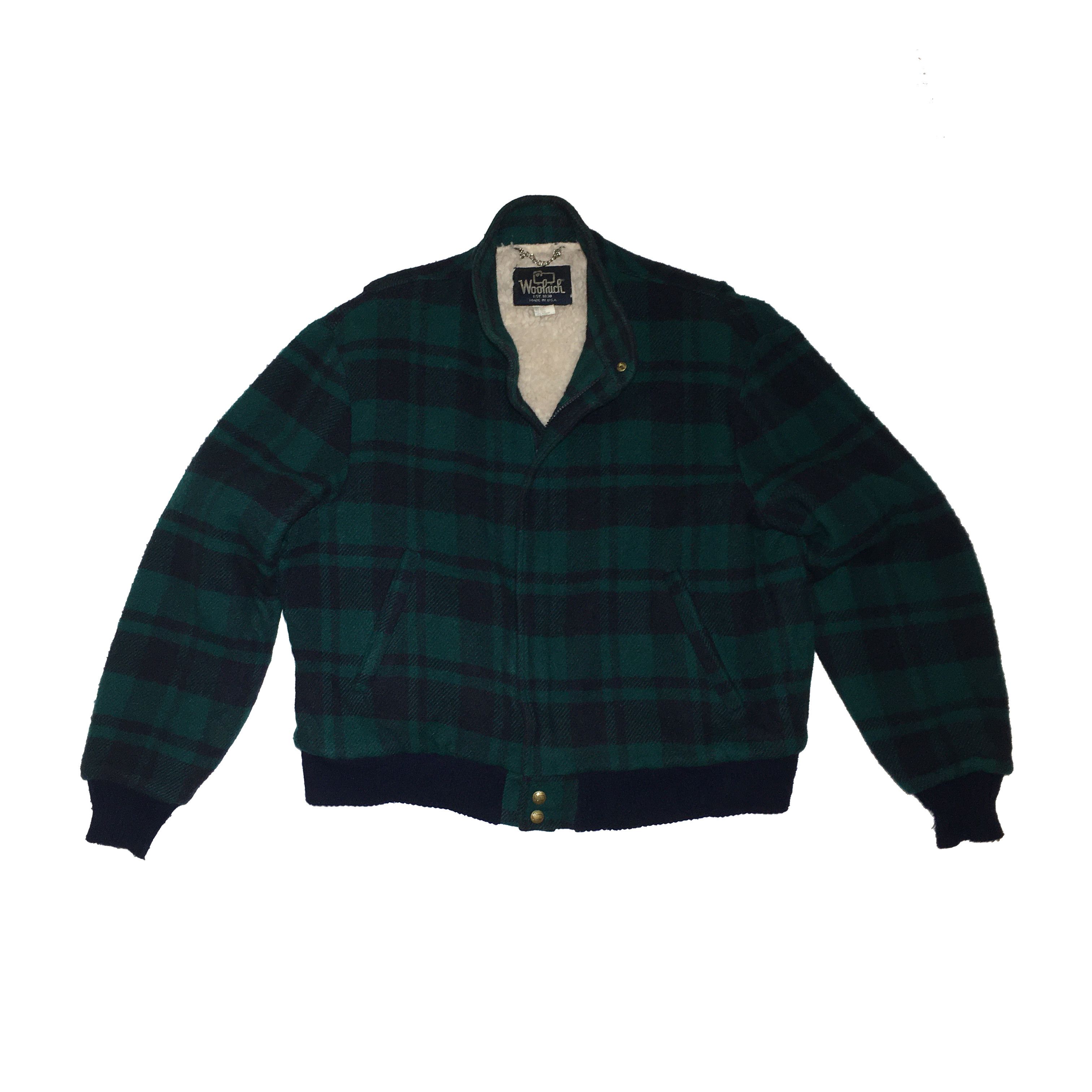 Vintage × Woolrich Woolen Mills Wollrich Vintage 80s Made in USA Plaid Wool Sherpa Jacket Size US M / EU 48-50 / 2 - 2 Thumbnail
