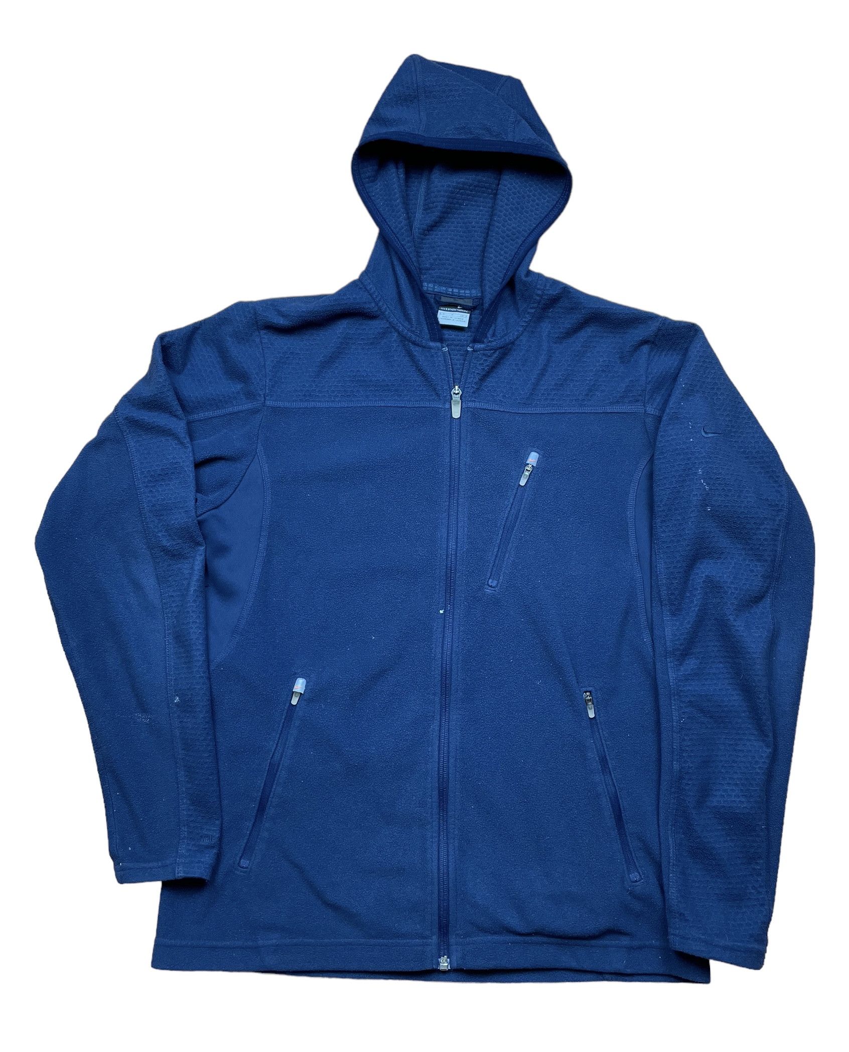 Nike × Vintage Vintage Nike Fleece Track Jacket Rare Swoosh Y2k Hype Size US S / EU 44-46 / 1 - 1 Thumbnail
