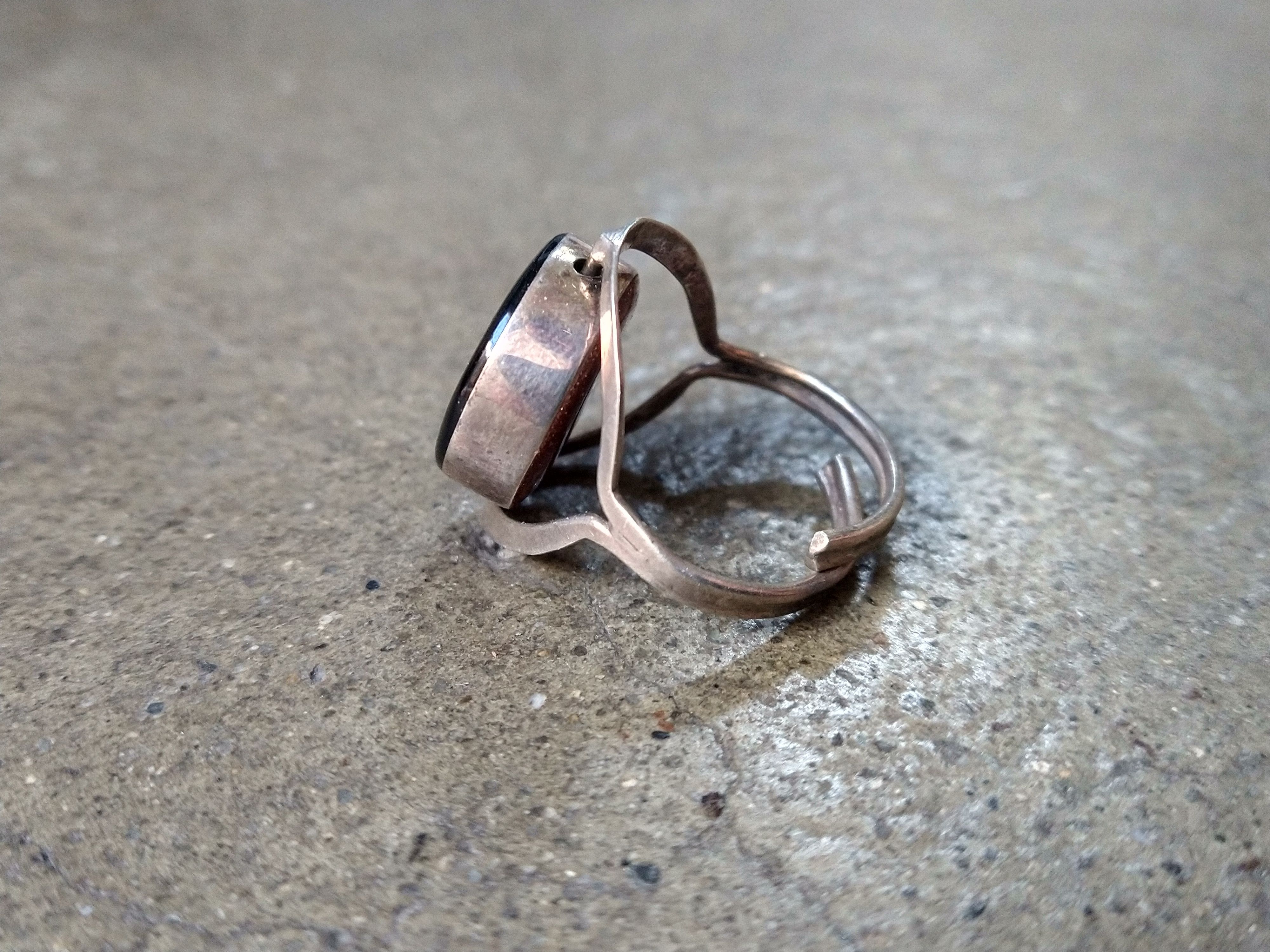 Jewelry × Vintage Vintage Sterling Silver Ring Size 9 Sunstone Modern Size ONE SIZE - 7 Thumbnail