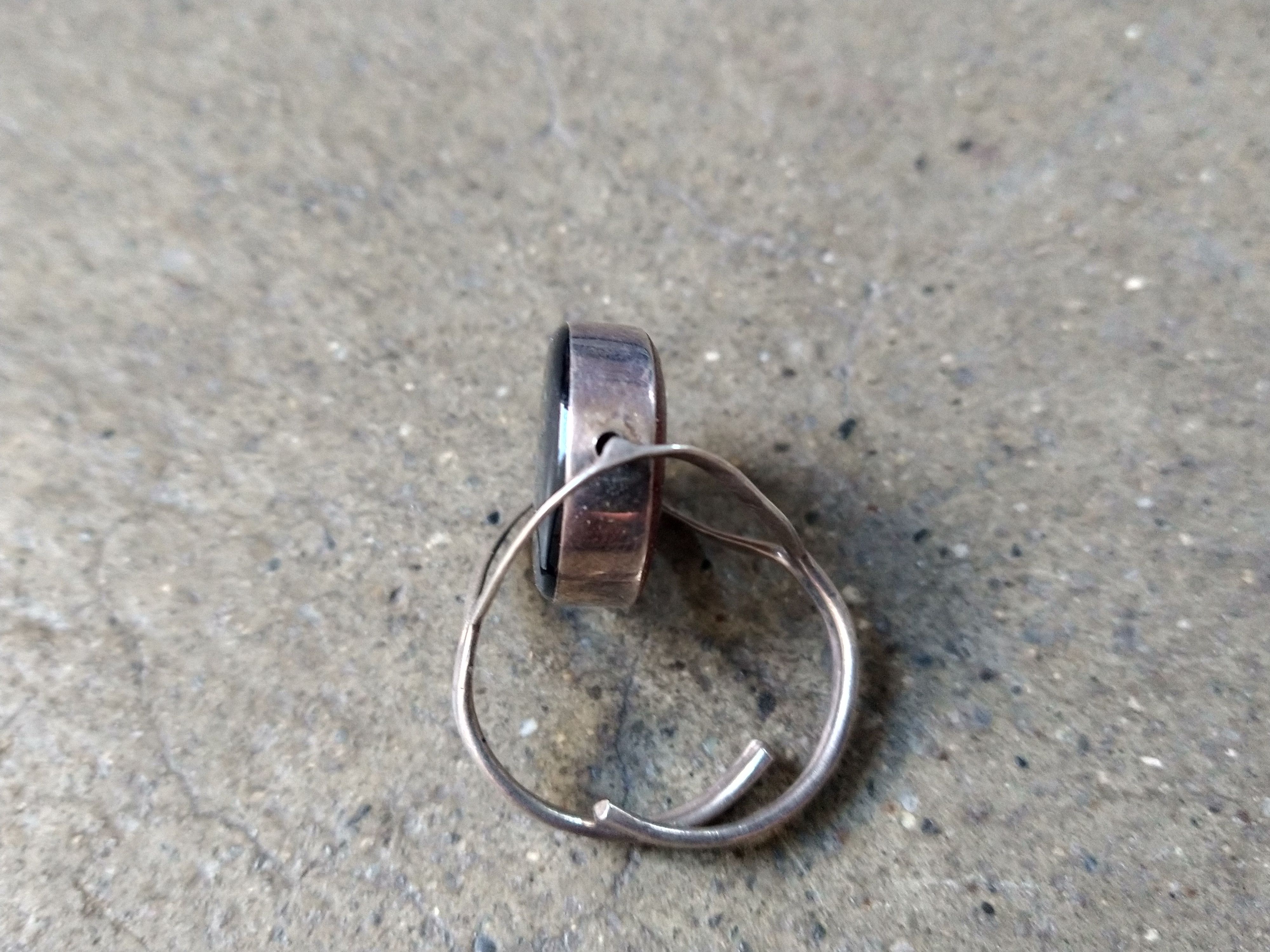 Jewelry × Vintage Vintage Sterling Silver Ring Size 9 Sunstone Modern Size ONE SIZE - 9 Thumbnail