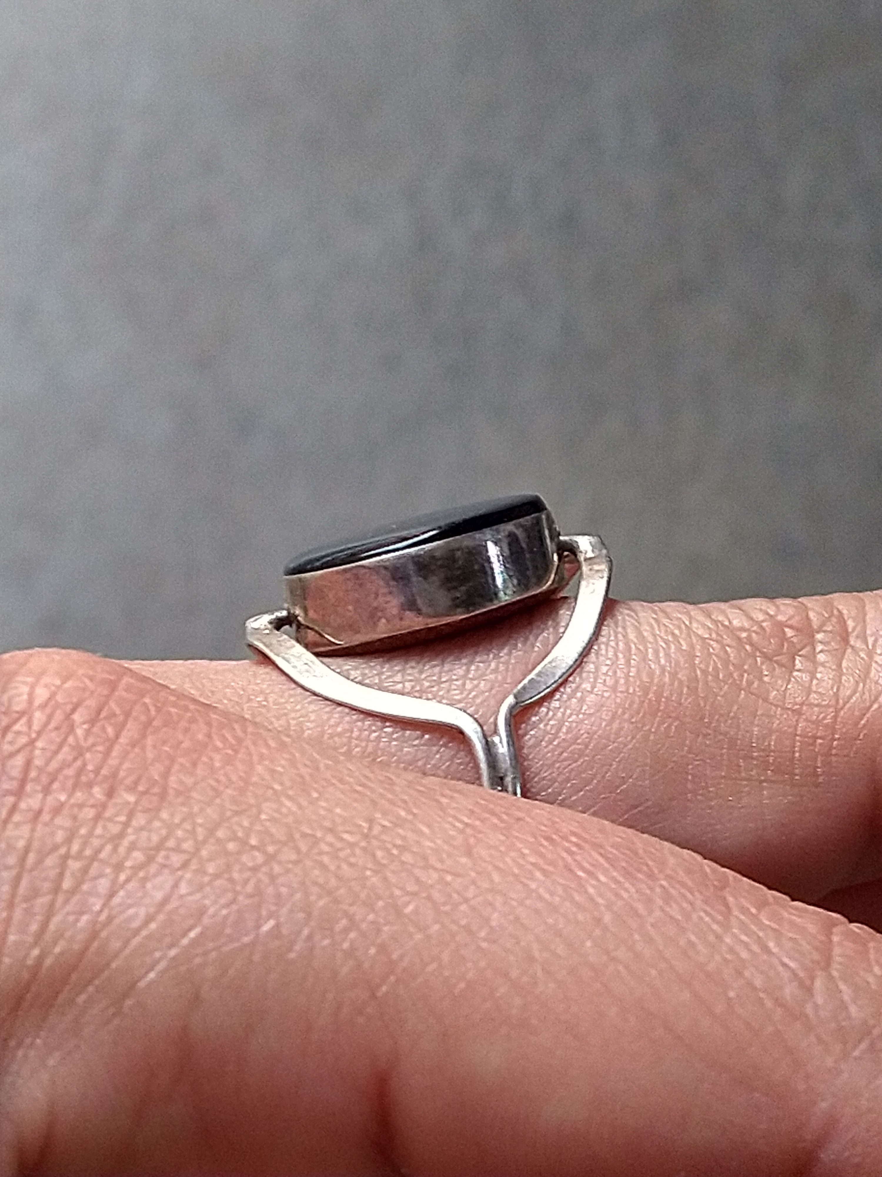 Jewelry × Vintage Vintage Sterling Silver Ring Size 9 Sunstone Modern Size ONE SIZE - 15 Thumbnail