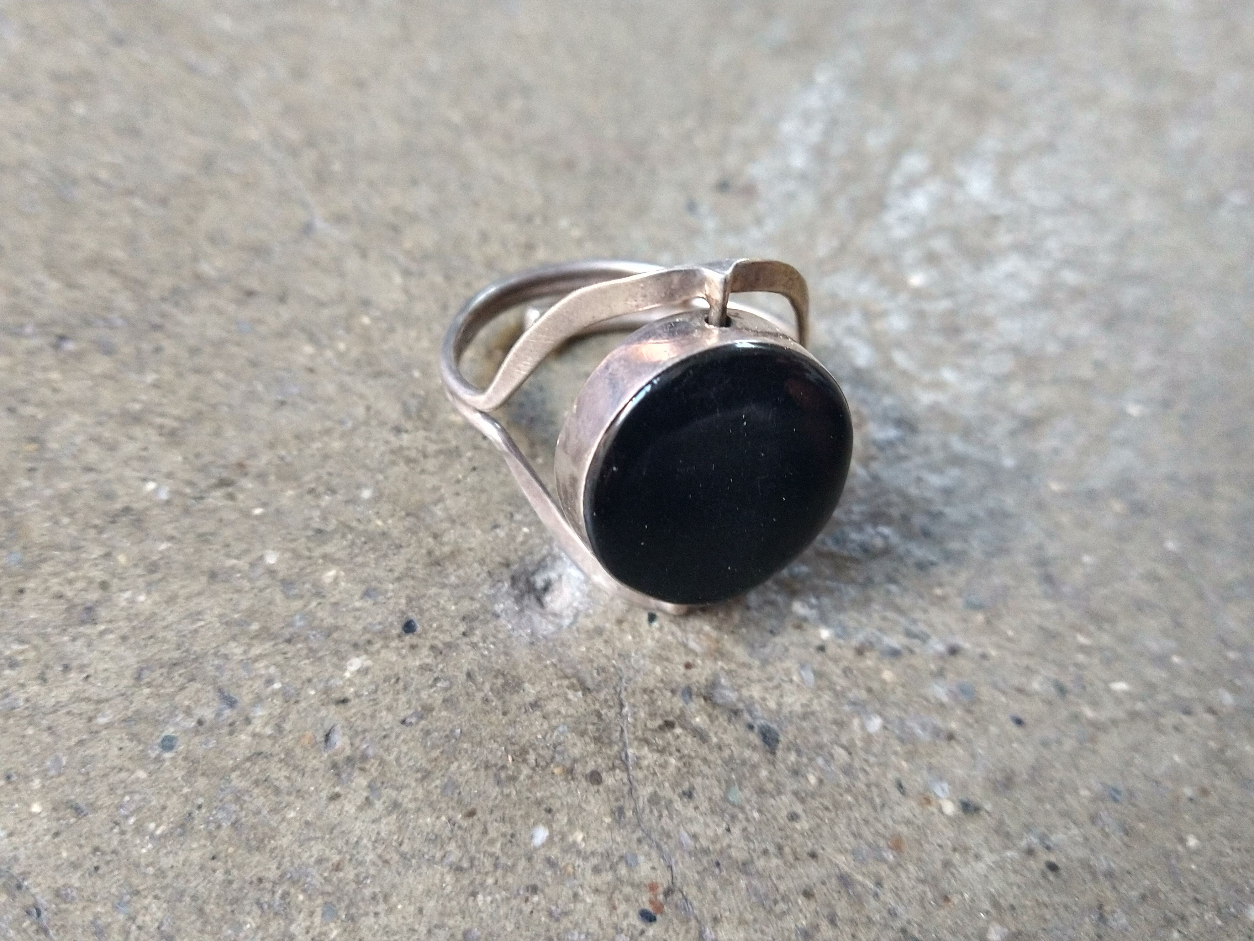 Jewelry × Vintage Vintage Sterling Silver Ring Size 9 Sunstone Modern Size ONE SIZE - 4 Thumbnail