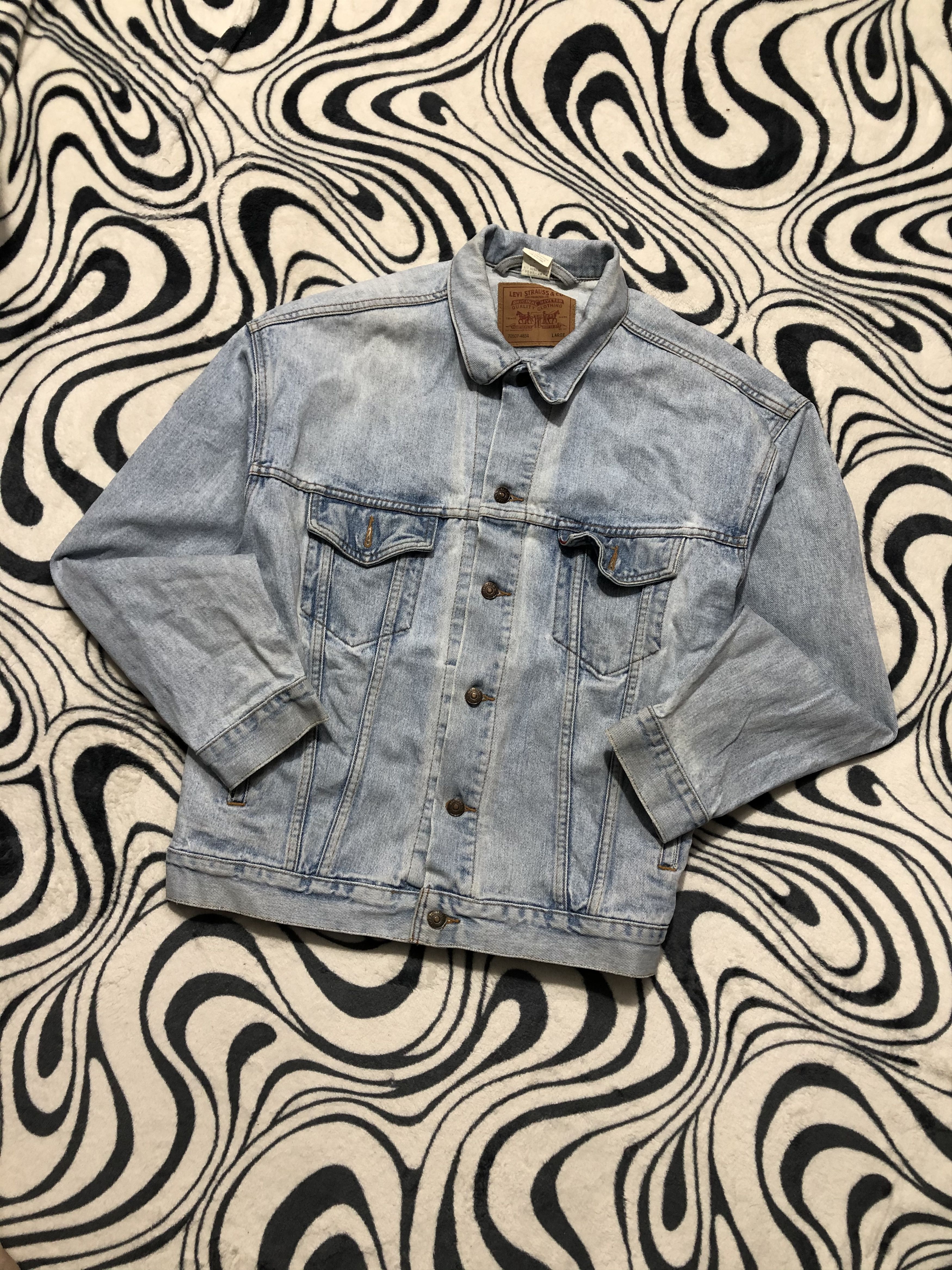 Levi's Levis Vintage Mens Washed Denim Jacket Jeans Size US XL / EU 56 / 4 - 1 Thumbnail