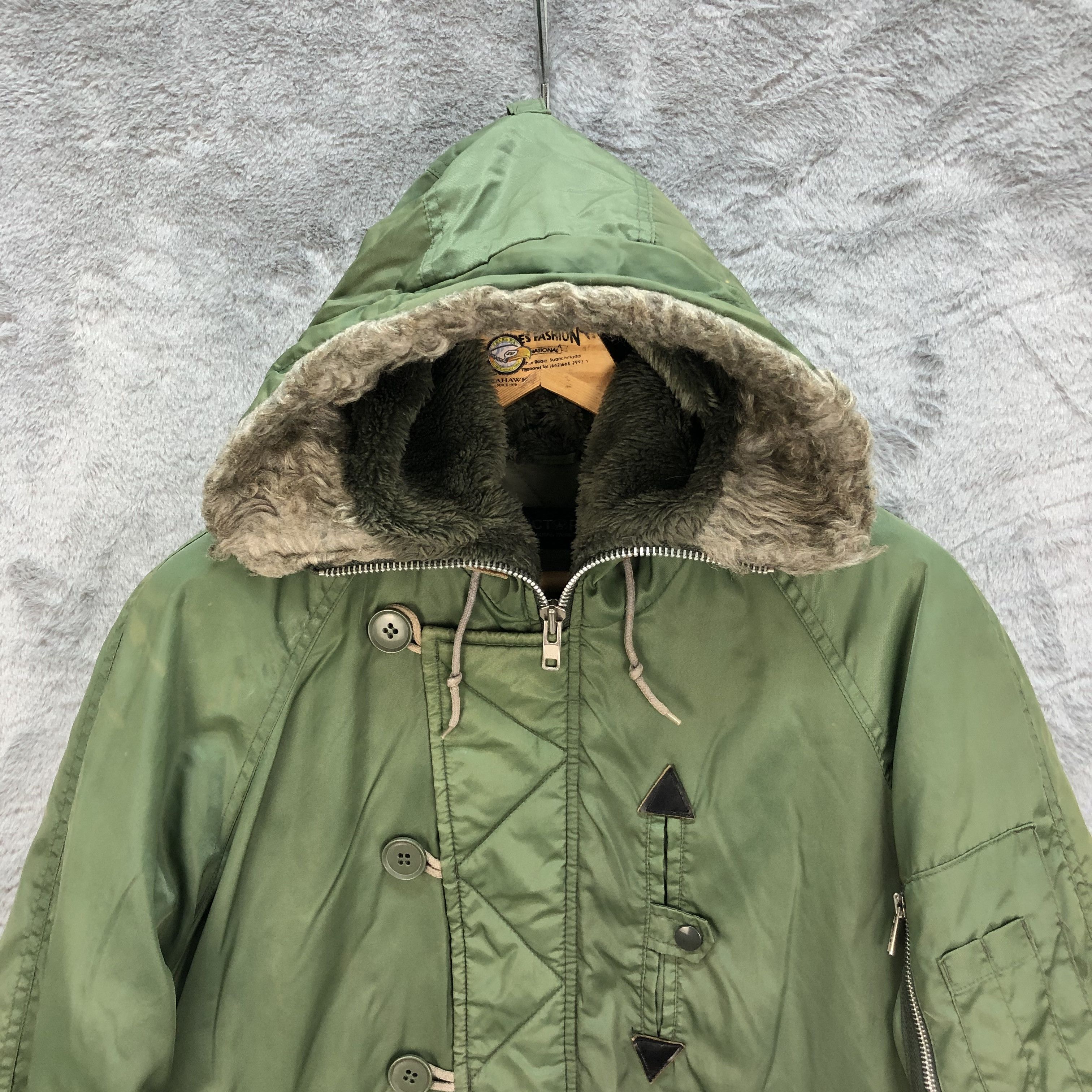 Vintage Victory Military Army Style Parka Fur Hoodie Jacket 6005-217 Size US M / EU 48-50 / 2 - 2 Thumbnail