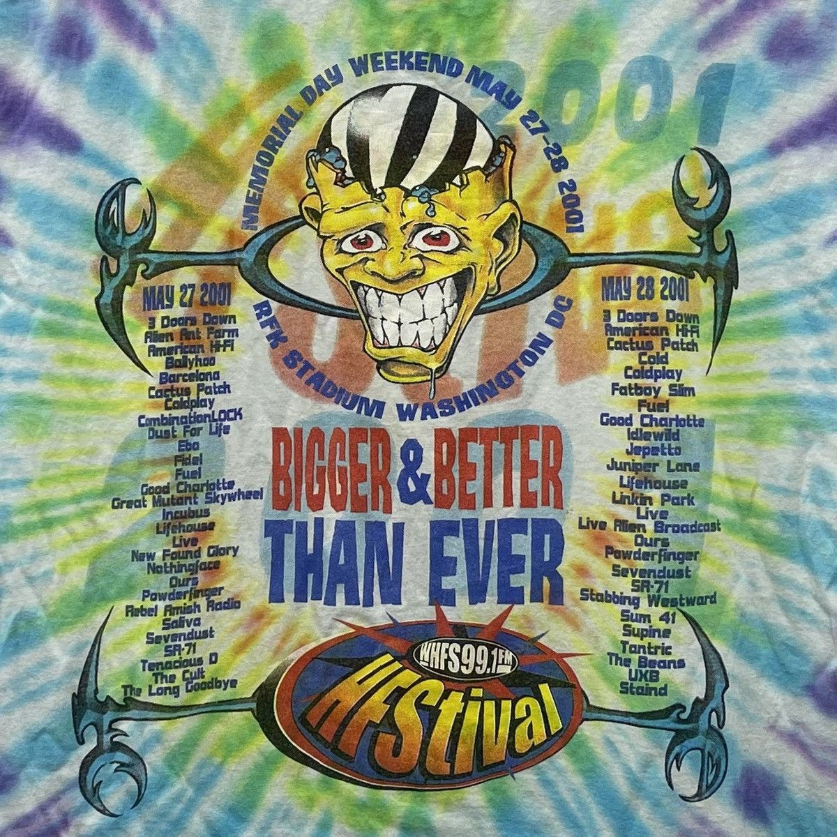 Band Tees × Vintage Vintage 90s HFStival Festival Bigger & Better Than Ever Size US XL / EU 56 / 4 - 4 Thumbnail