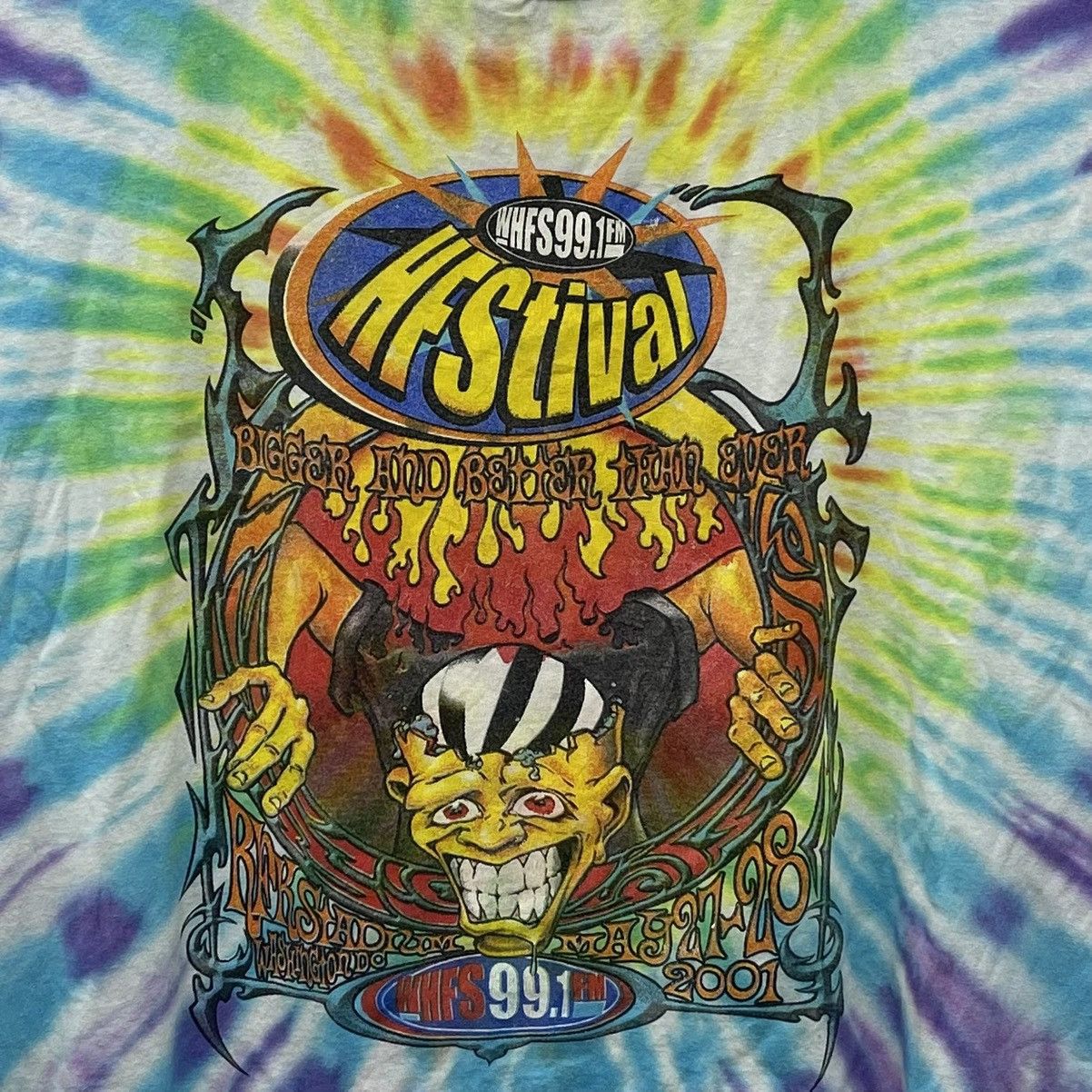 Band Tees × Vintage Vintage 90s HFStival Festival Bigger & Better Than Ever Size US XL / EU 56 / 4 - 2 Thumbnail