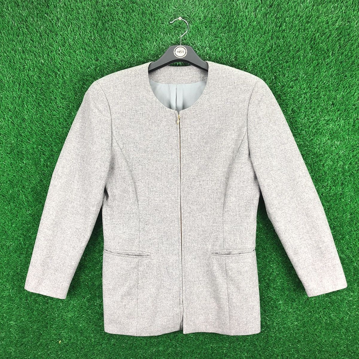 Japanese Brand Vintage Kyoto Takase Wool Zipper Coat Jacket Japan Designer Size M / US 6-8 / IT 42-44 - 1 Thumbnail