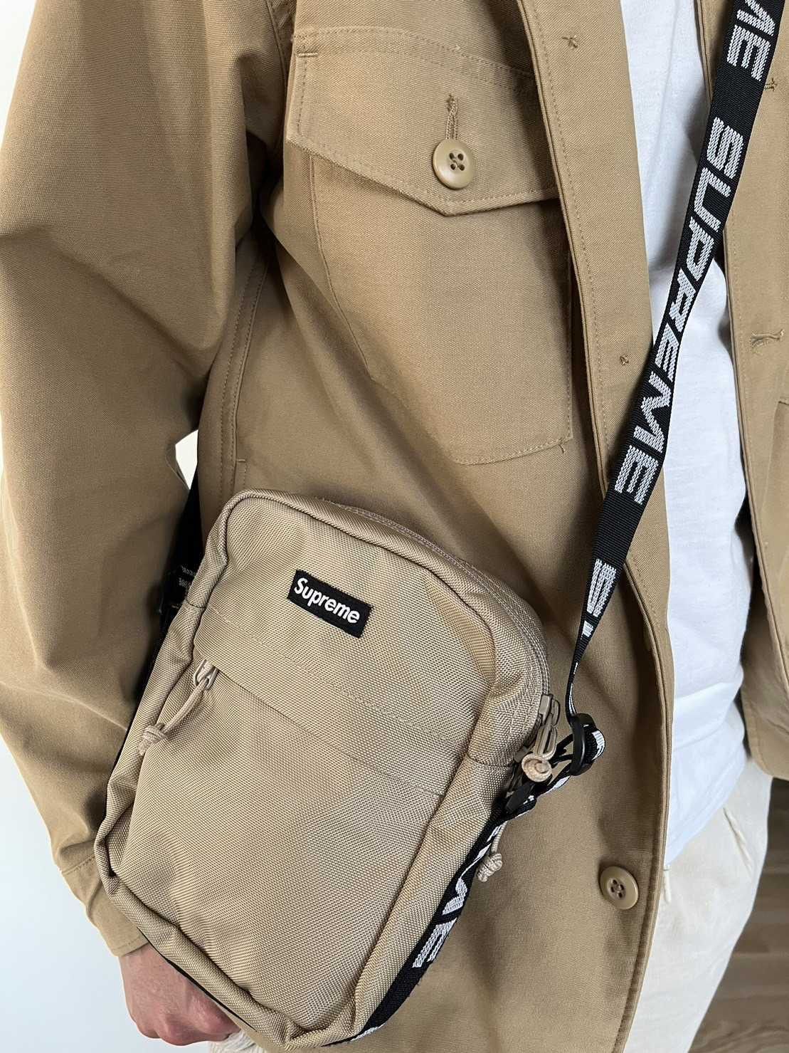 Supreme shoulder cheap bag tan