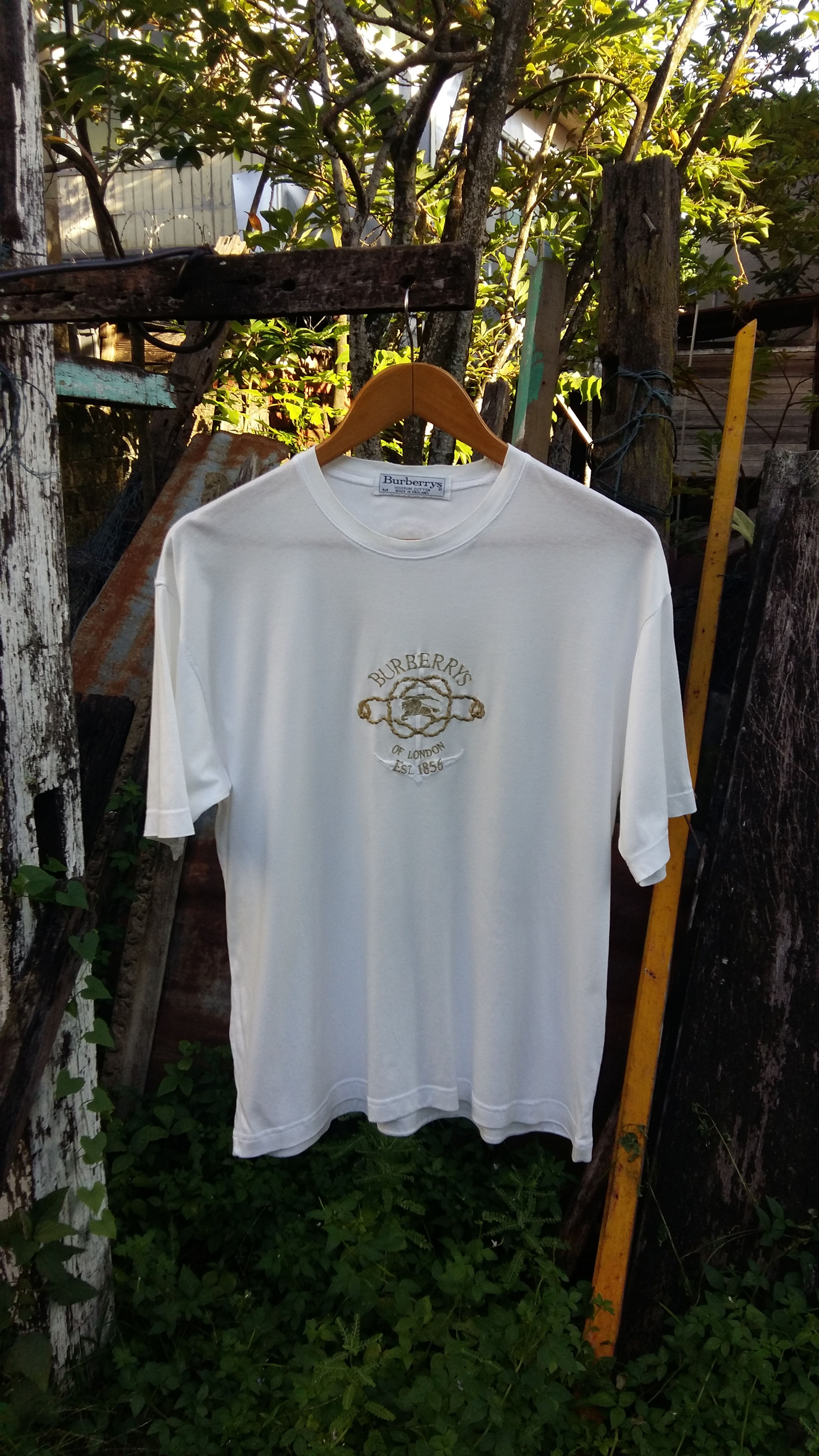 Burberry × Vintage Rare🔥Vintage Burberrys Big Logo Embroidered Tshirt Size US M / EU 48-50 / 2 - 2 Thumbnail