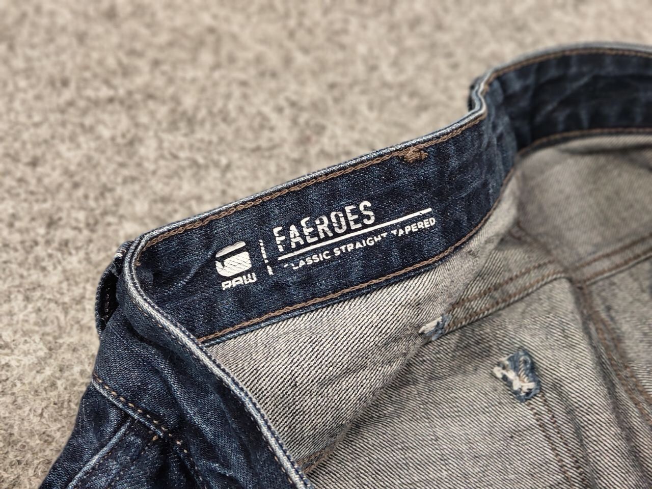G-Star Vintage G Star Raw Faeroes Faded Dark Denim Pocket Jeans Size US 34 / EU 50 - 10 Thumbnail