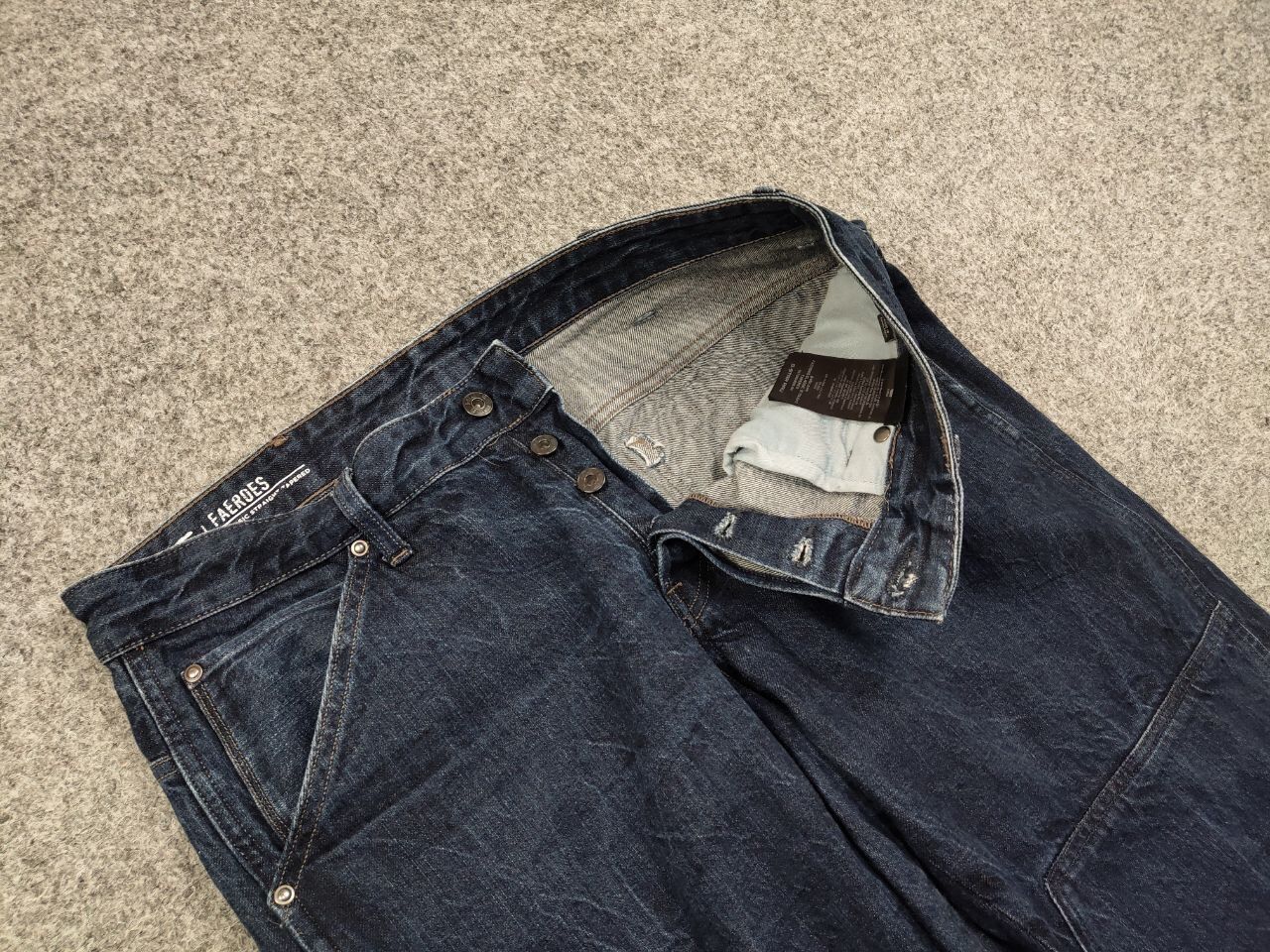 G-Star Vintage G Star Raw Faeroes Faded Dark Denim Pocket Jeans Size US 34 / EU 50 - 9 Thumbnail