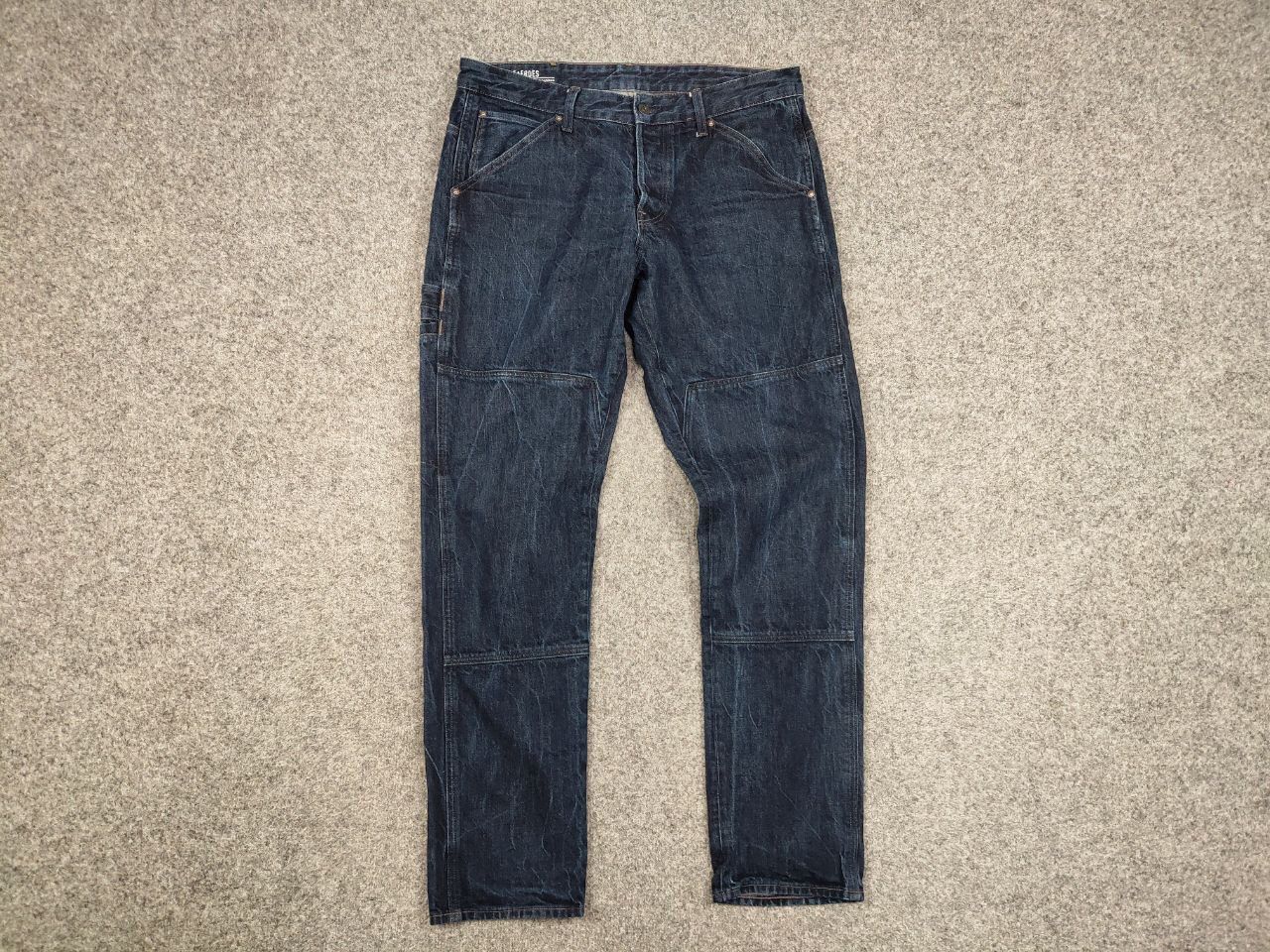 G-Star Vintage G Star Raw Faeroes Faded Dark Denim Pocket Jeans Size US 34 / EU 50 - 4 Thumbnail