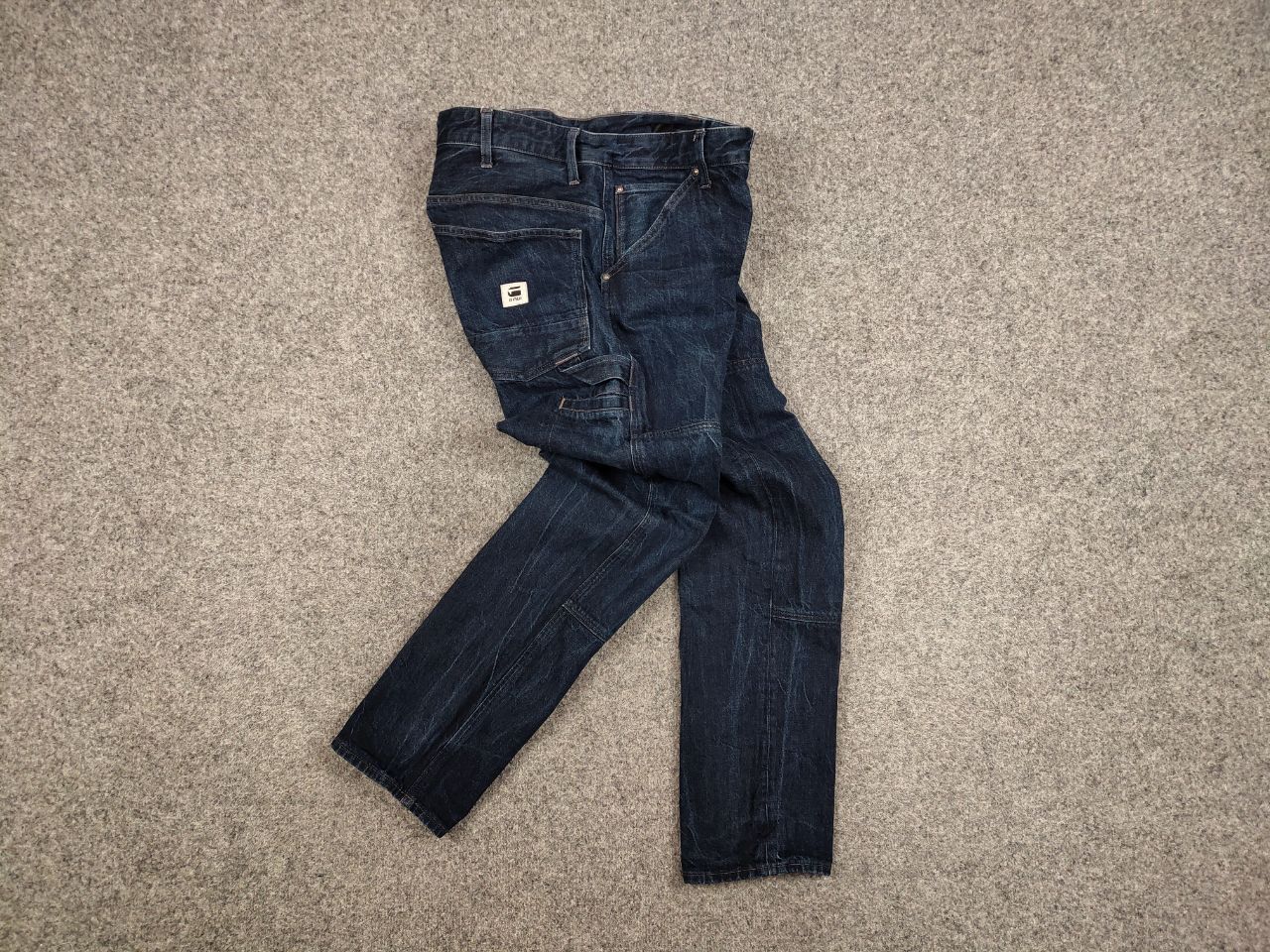G-Star Vintage G Star Raw Faeroes Faded Dark Denim Pocket Jeans Size US 34 / EU 50 - 1 Thumbnail