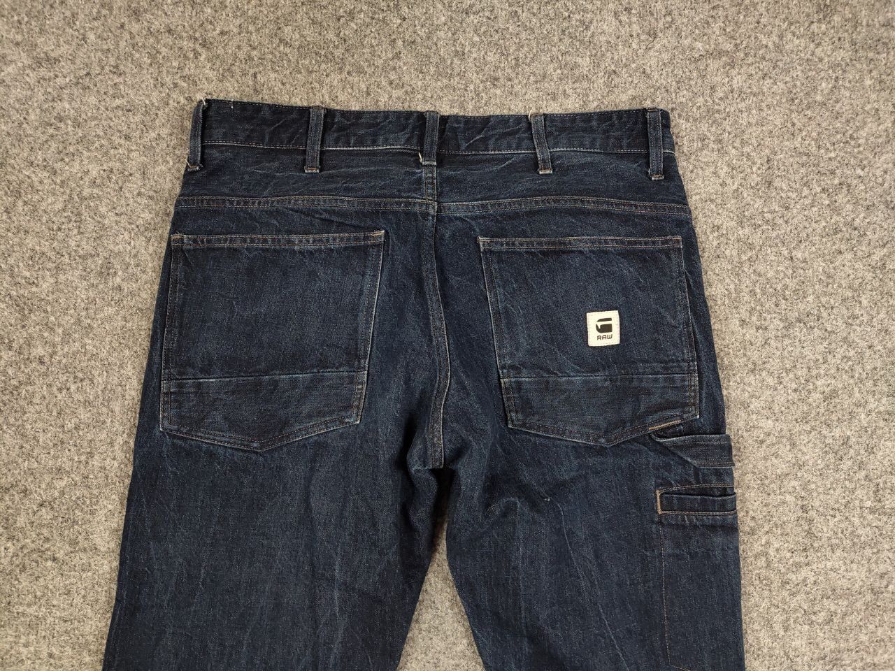 G-Star Vintage G Star Raw Faeroes Faded Dark Denim Pocket Jeans Size US 34 / EU 50 - 7 Thumbnail