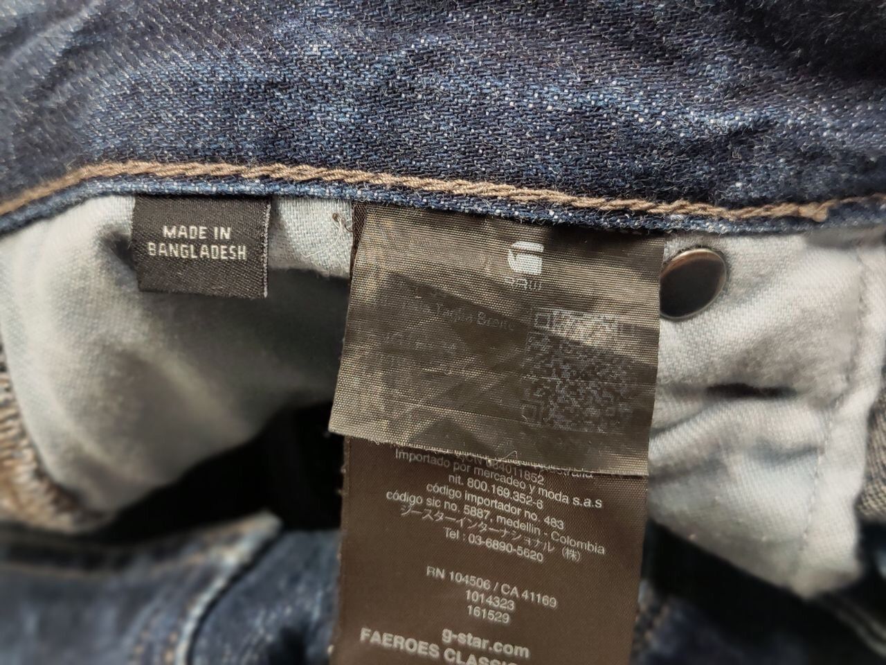G-Star Vintage G Star Raw Faeroes Faded Dark Denim Pocket Jeans Size US 34 / EU 50 - 12 Thumbnail