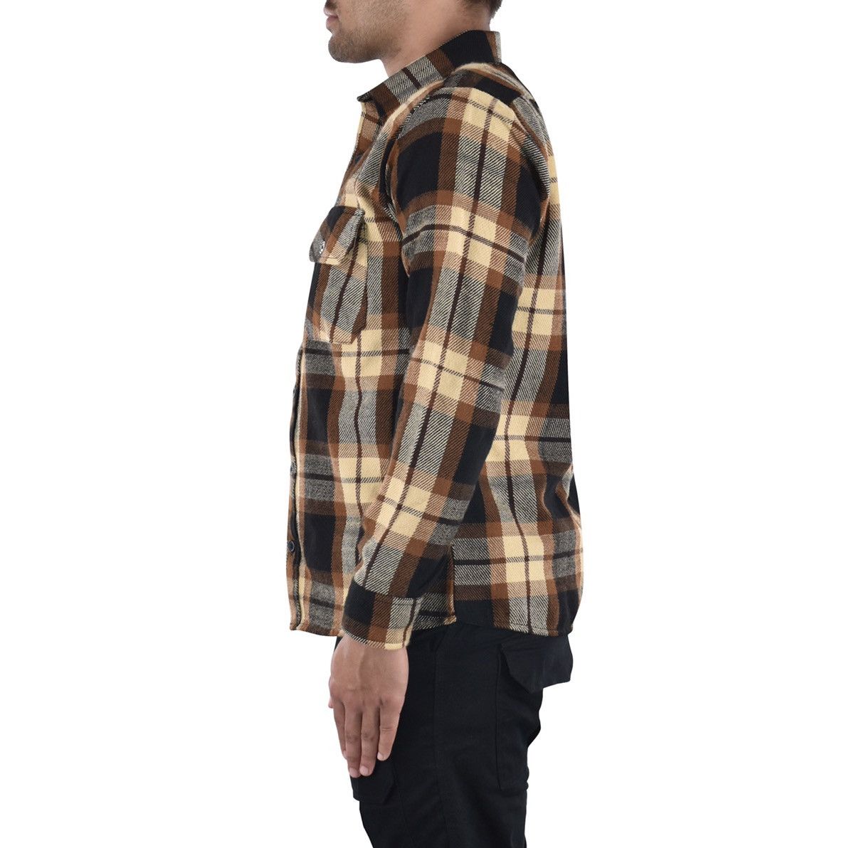 Vintage Basic Flannel Shirt Mocha Size US L / EU 52-54 / 3 - 2 Thumbnail