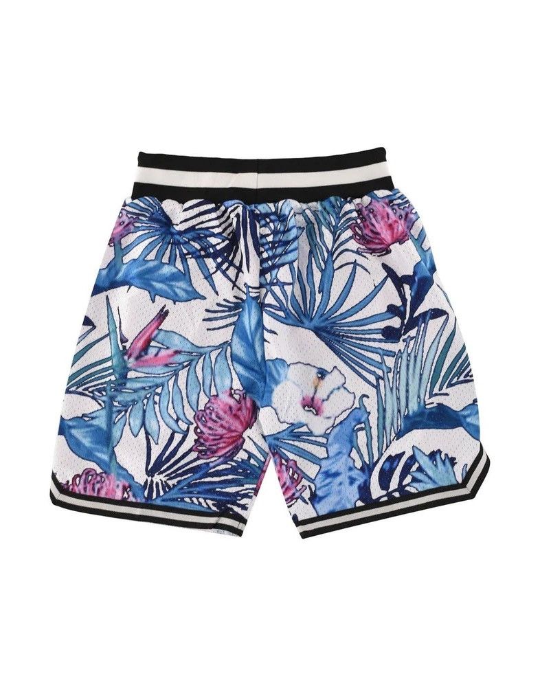 Vintage Floral Basketball Shorts White XL Size US 34 / EU 50 - 2 Thumbnail