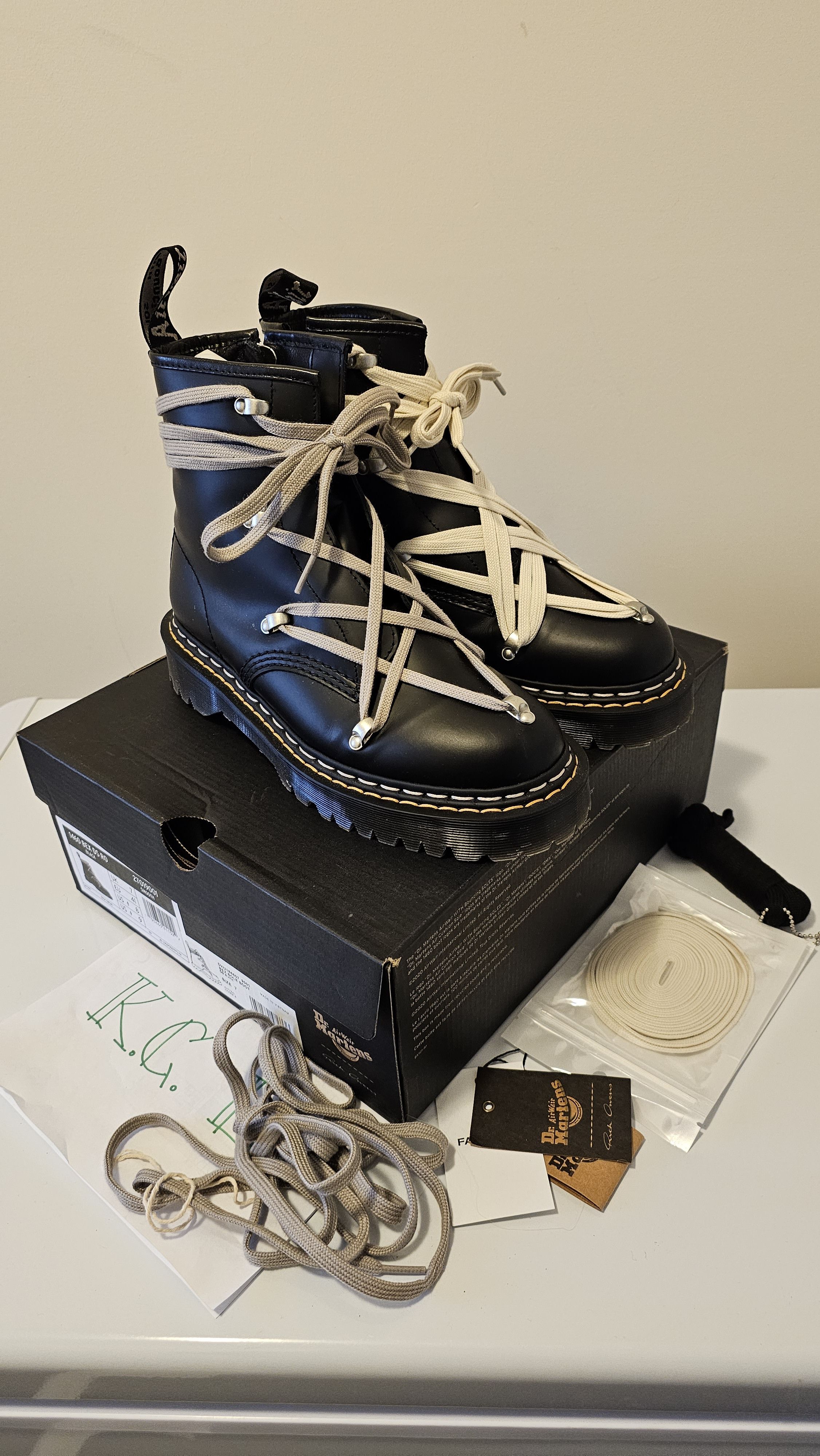 Dr. Martens × Rick Owens 1460 Bex Boots Size US 8 / EU 41 - 1 Thumbnail