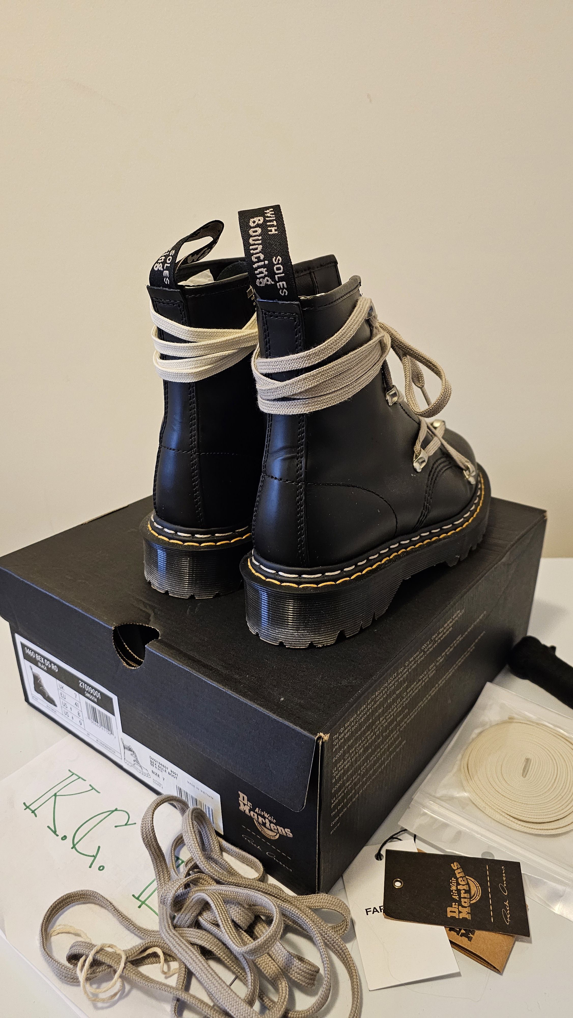 Dr. Martens × Rick Owens 1460 Bex Boots Size US 8 / EU 41 - 2 Thumbnail