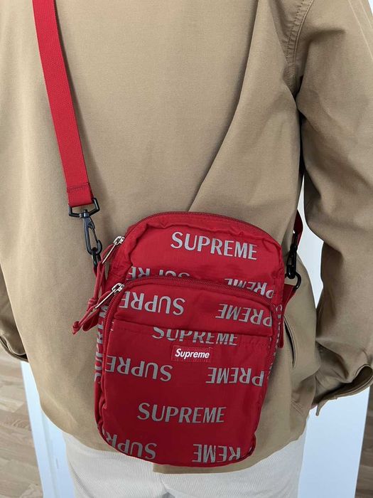 Supreme Supreme 3M Reflective Repeat Shoulder Bag (FW16) (RED