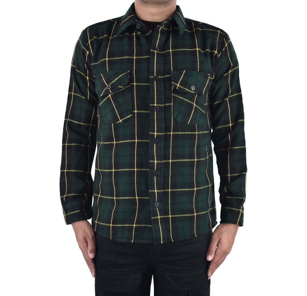 Vintage Basic Flannel Shirt Forest Size US XL / EU 56 / 4 - 1 Thumbnail
