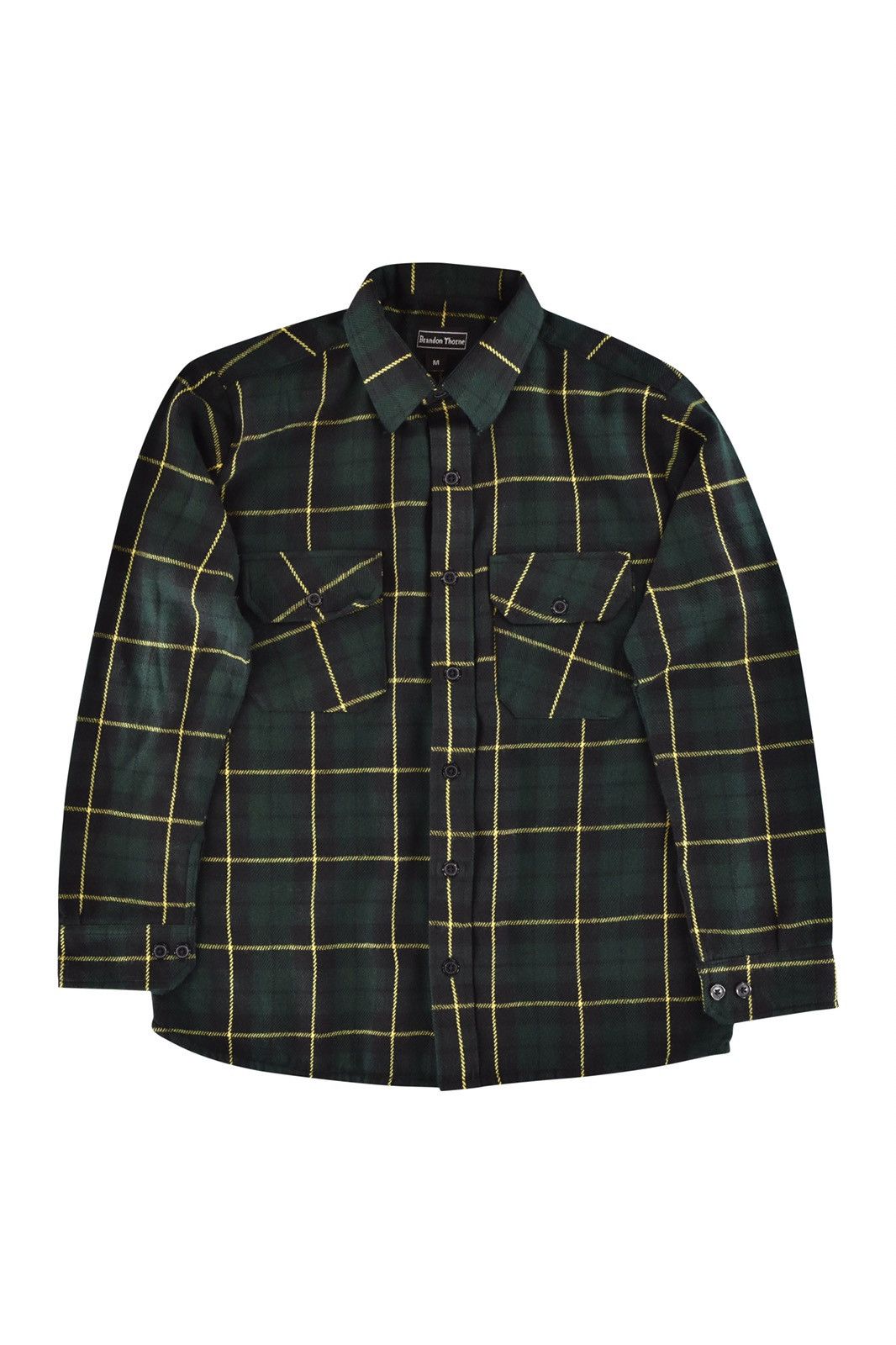 Vintage Basic Flannel Shirt Forest Size US XL / EU 56 / 4 - 4 Thumbnail