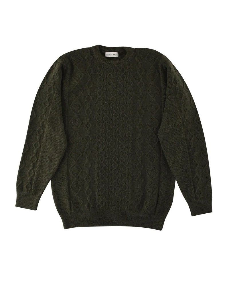 Vintage Cable Knit Sweater Forest Green Size US S / EU 44-46 / 1 - 3 Thumbnail