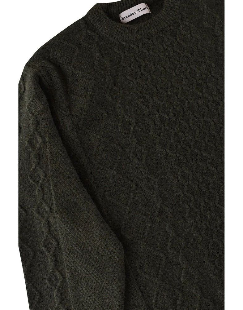 Vintage Cable Knit Sweater Forest Green Size US S / EU 44-46 / 1 - 4 Thumbnail