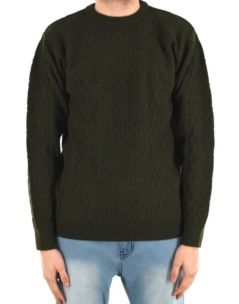 Vintage Cable Knit Sweater Forest Green Size US S / EU 44-46 / 1 - 1 Thumbnail