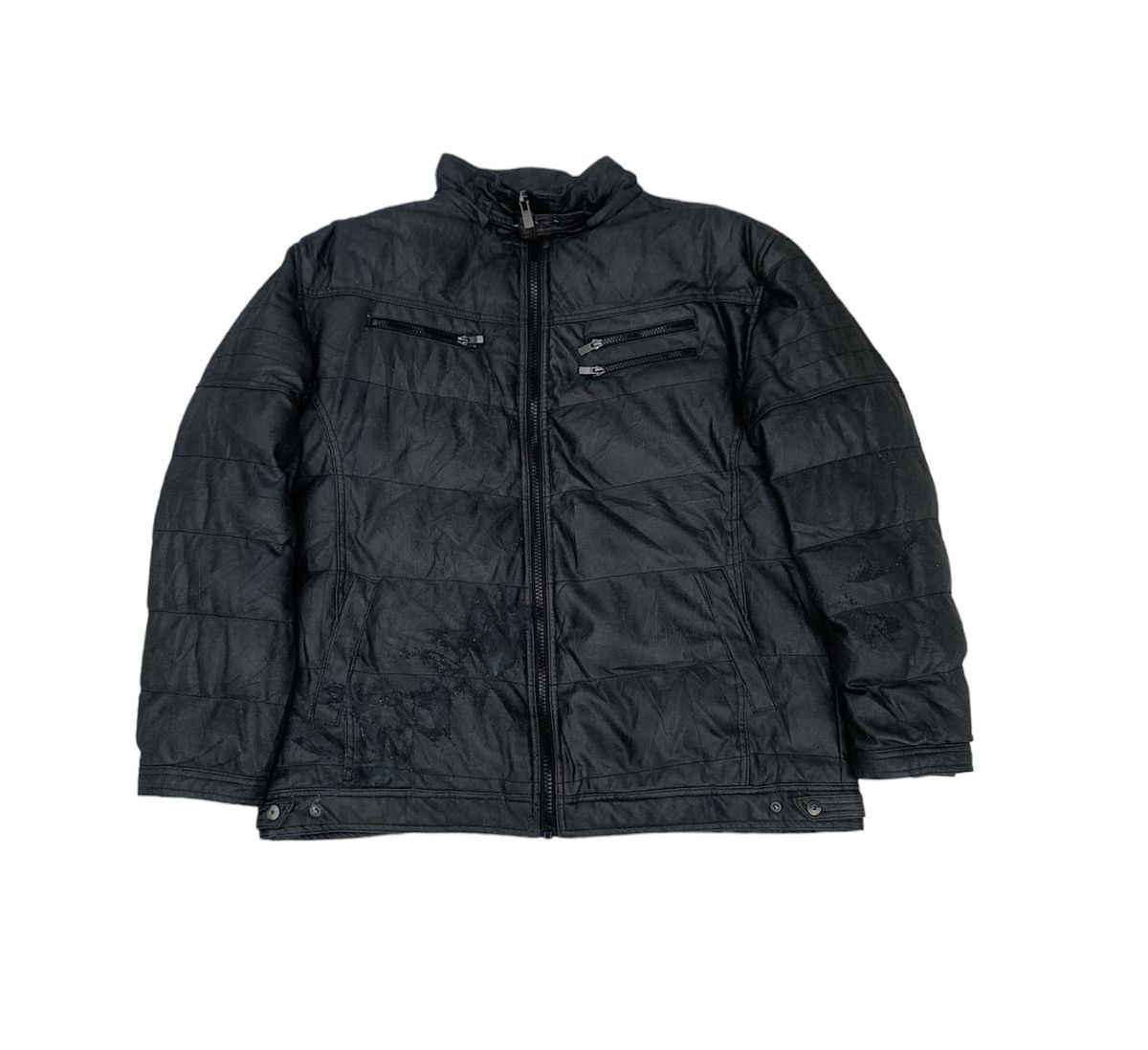 Japanese Brand Vintage Diagonal Arrow Synthetic Leather Jacket Size US L / EU 52-54 / 3 - 1 Thumbnail