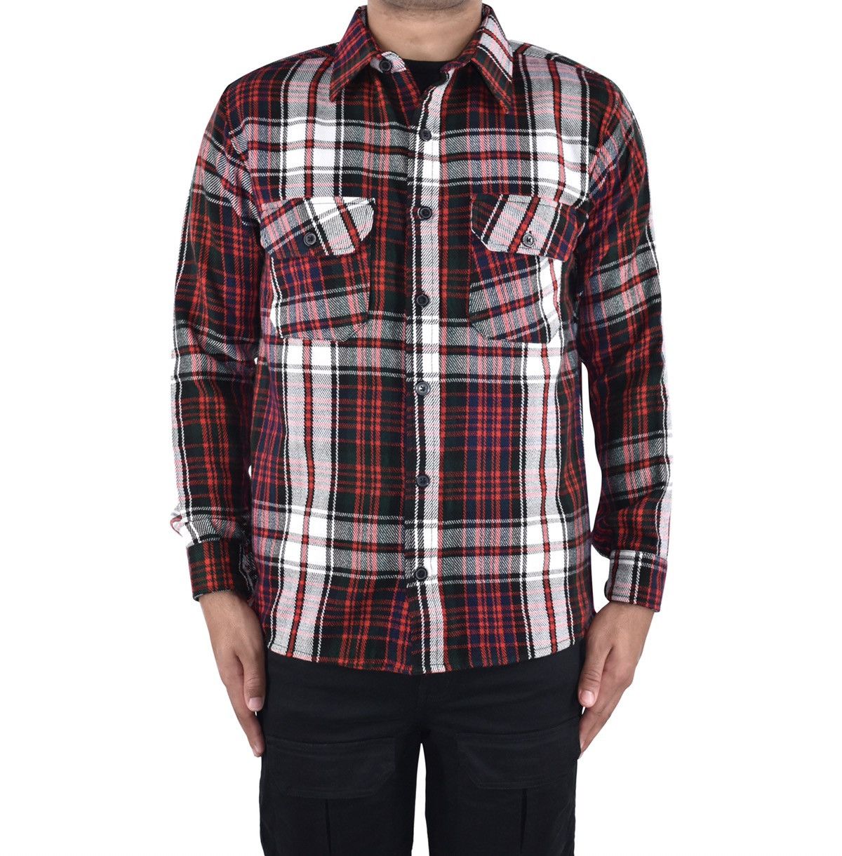 Vintage Basic Flannel Shirt Red Size US S / EU 44-46 / 1 - 1 Thumbnail