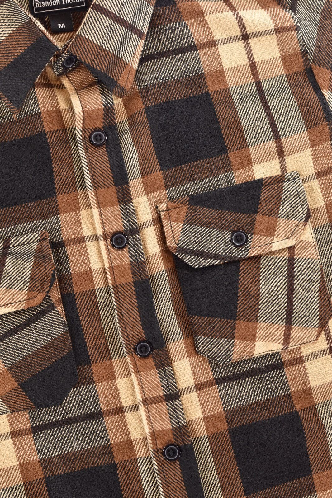 Vintage Basic Flannel Shirt Mocha Size US M / EU 48-50 / 2 - 6 Thumbnail