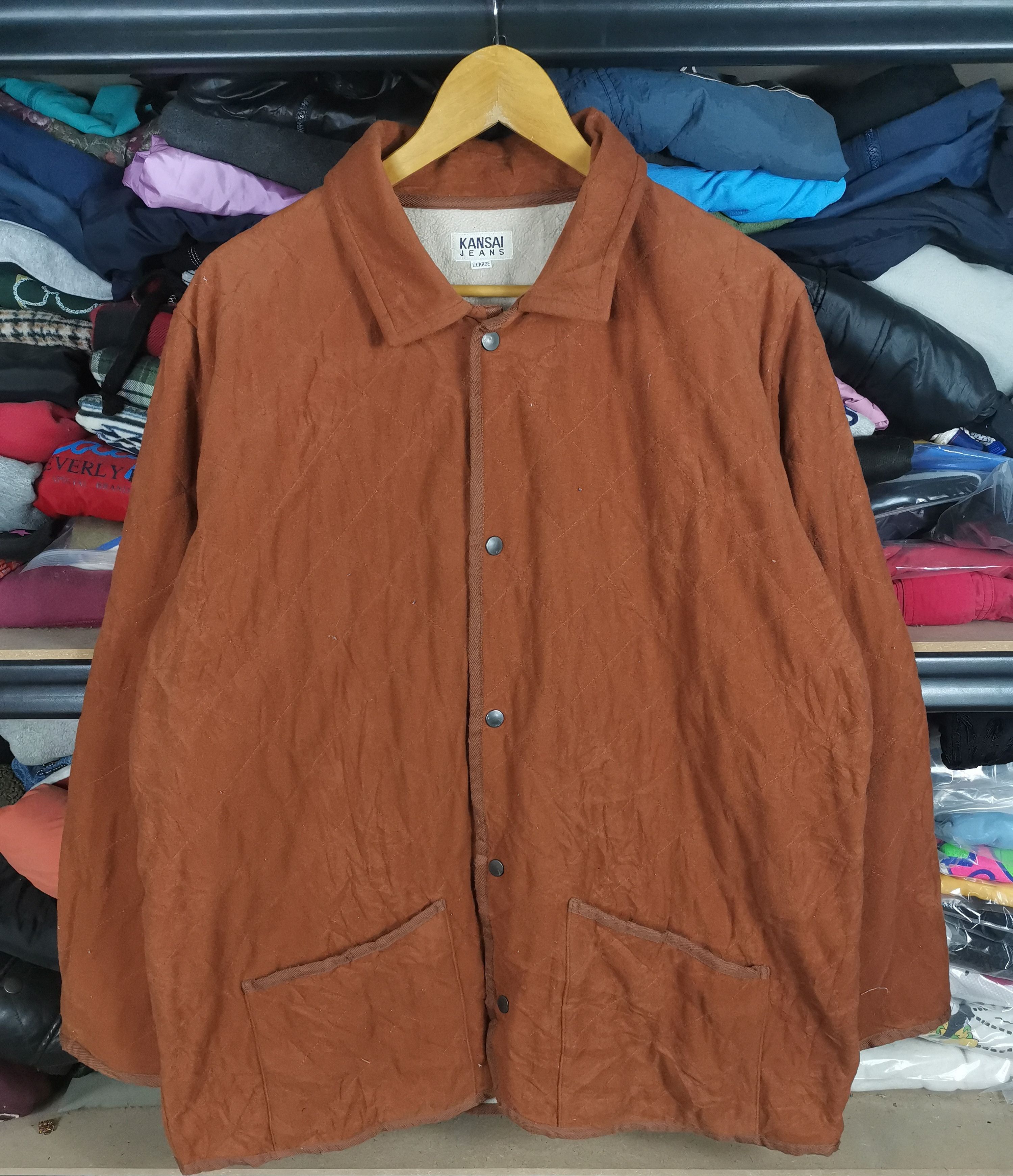 Japanese Brand Vintage Kansai Jeans Quilted Jacket Size US L / EU 52-54 / 3 - 1 Thumbnail