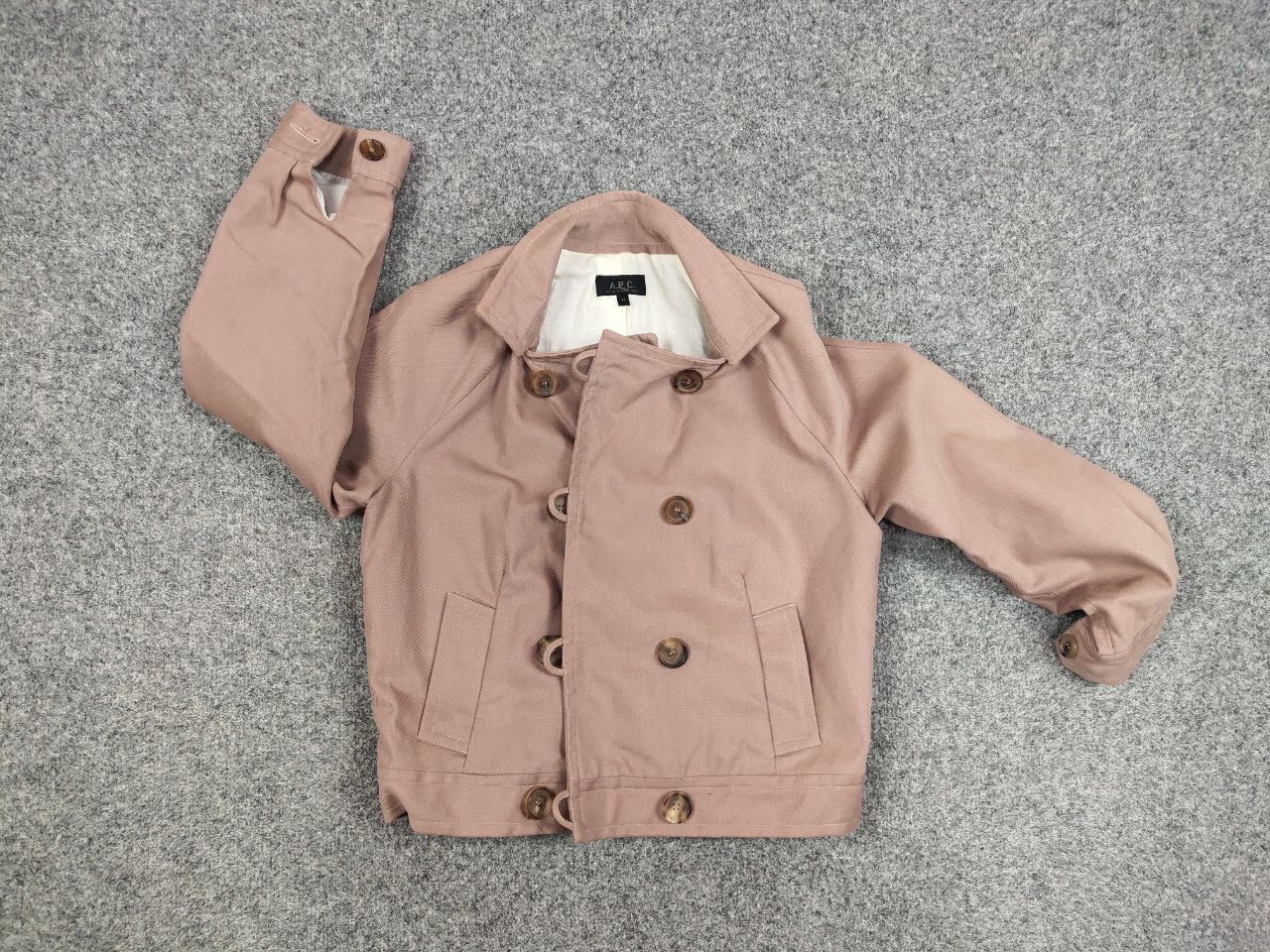 A.P.C. A.P.C. Paris Womens Double Breasted Cotton Short Coat Jacket Size S / US 4 / IT 40 - 17 Thumbnail