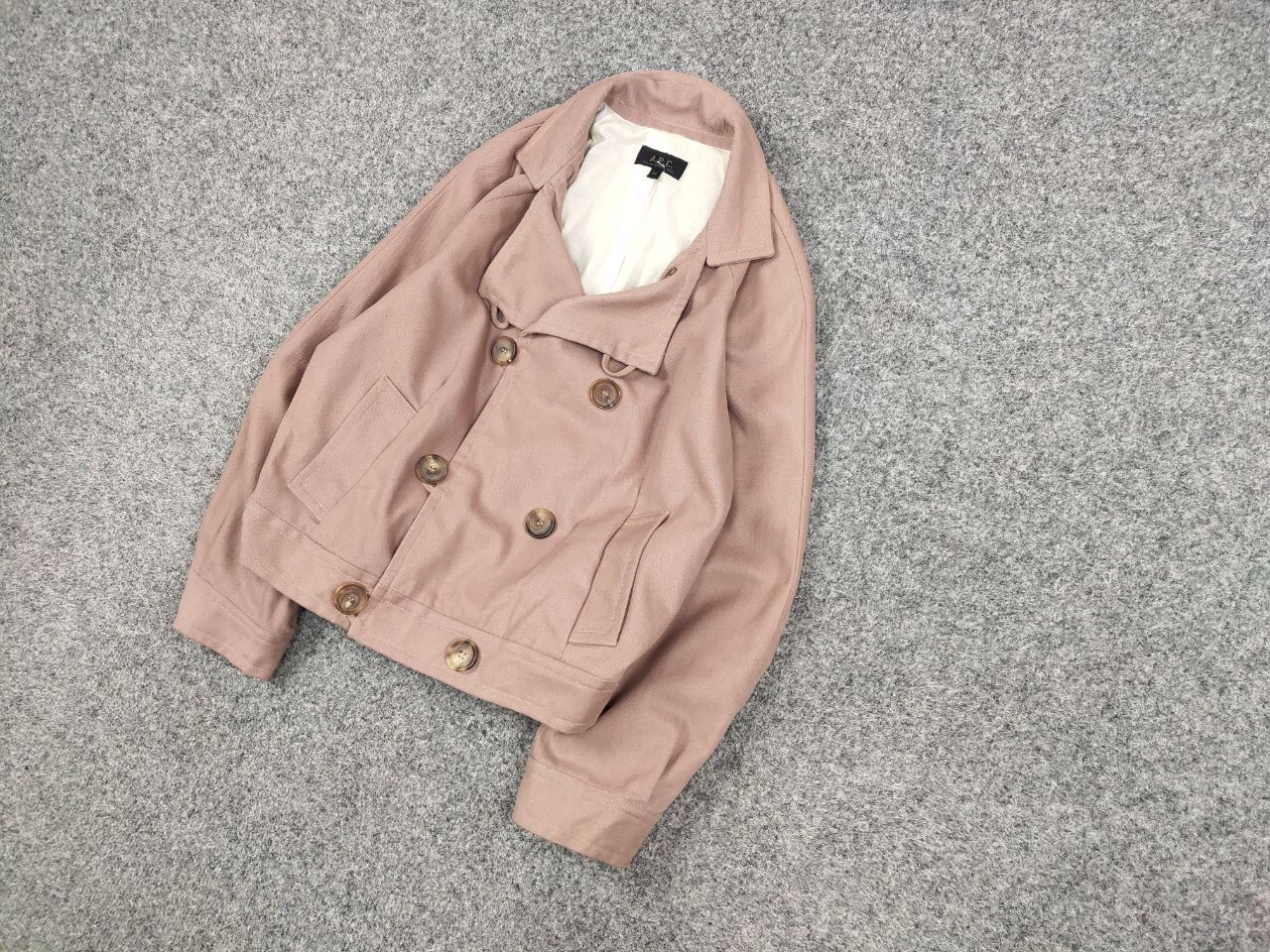 A.P.C. A.P.C. Paris Womens Double Breasted Cotton Short Coat Jacket Size S / US 4 / IT 40 - 4 Thumbnail