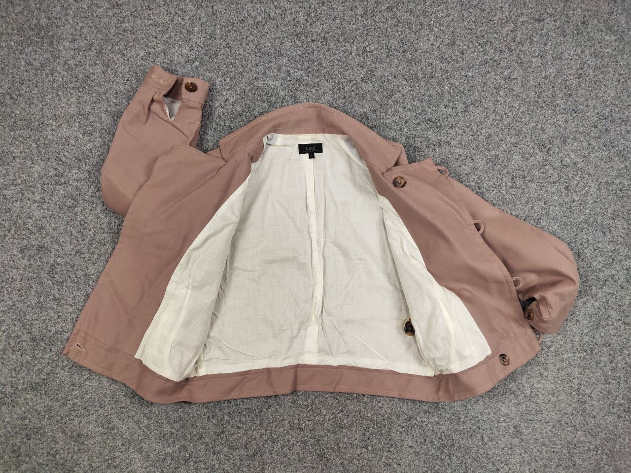 A.P.C. A.P.C. Paris Womens Double Breasted Cotton Short Coat Jacket Size S / US 4 / IT 40 - 18 Thumbnail