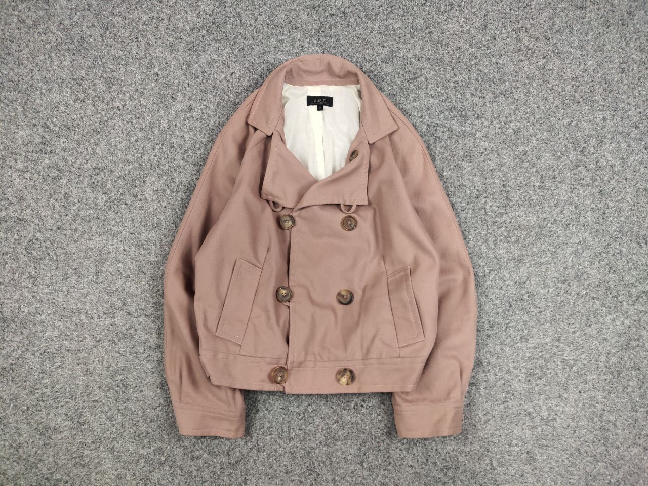 A.P.C. A.P.C. Paris Womens Double Breasted Cotton Short Coat Jacket Size S / US 4 / IT 40 - 2 Thumbnail