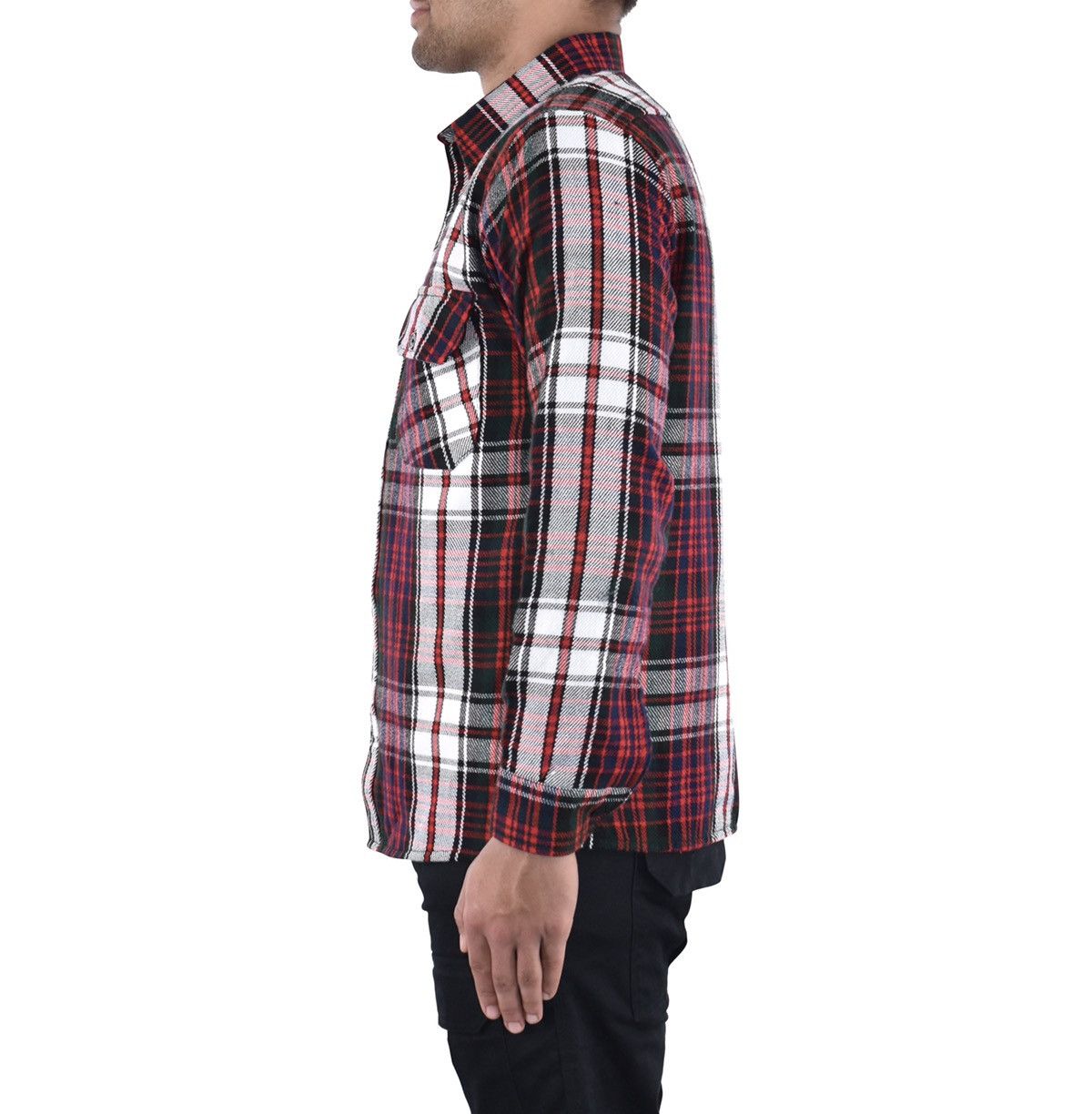 Vintage Basic Flannel Shirt Red Size US M / EU 48-50 / 2 - 2 Thumbnail