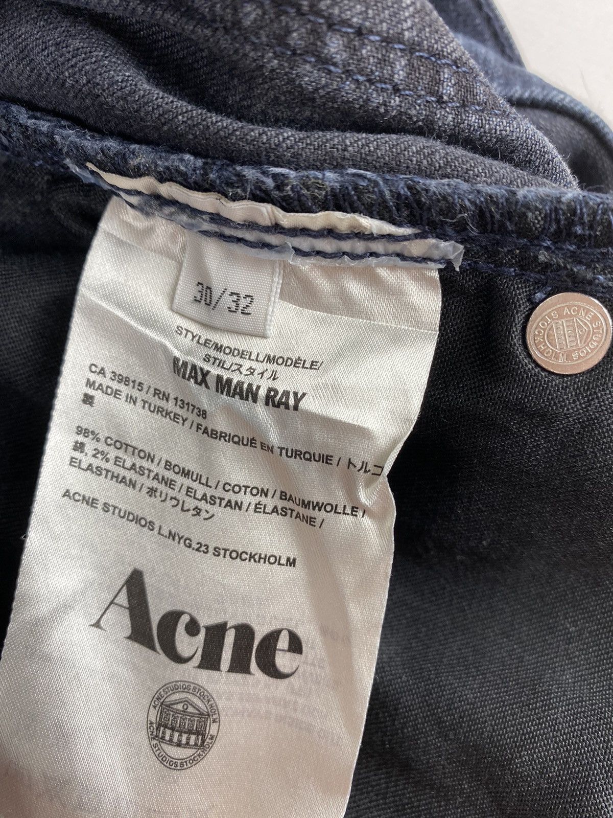Acne Studios Acne Studios Max Man Ray Luxury Designer Jeans Size US 30 / EU 46 - 8 Thumbnail