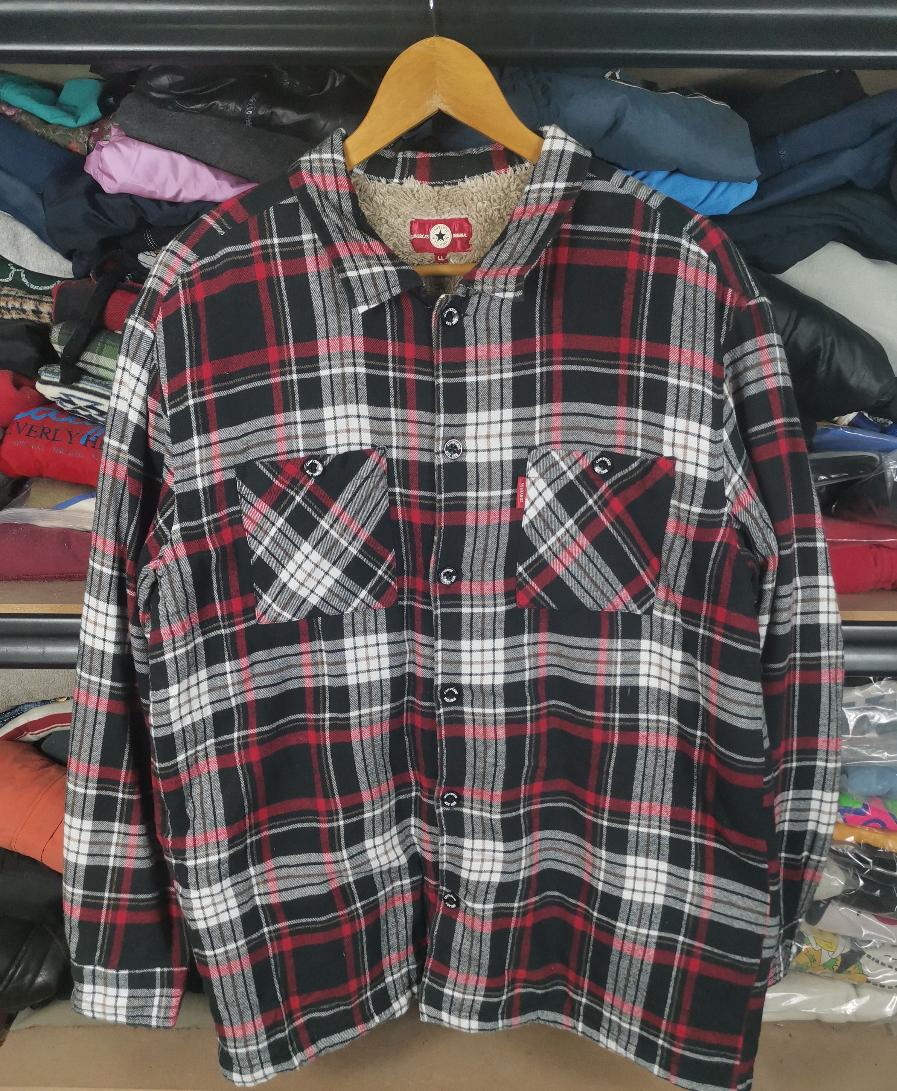 Converse Vintage Converse Plaid Flannel Shirt Jacket Size US XL / EU 56 / 4 - 1 Thumbnail